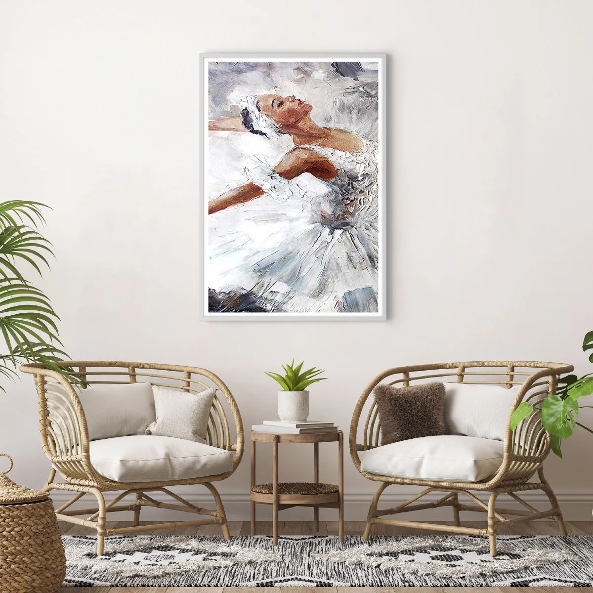 Plakat i hvid ramme - Blød og let som tyl - 70x100 cm