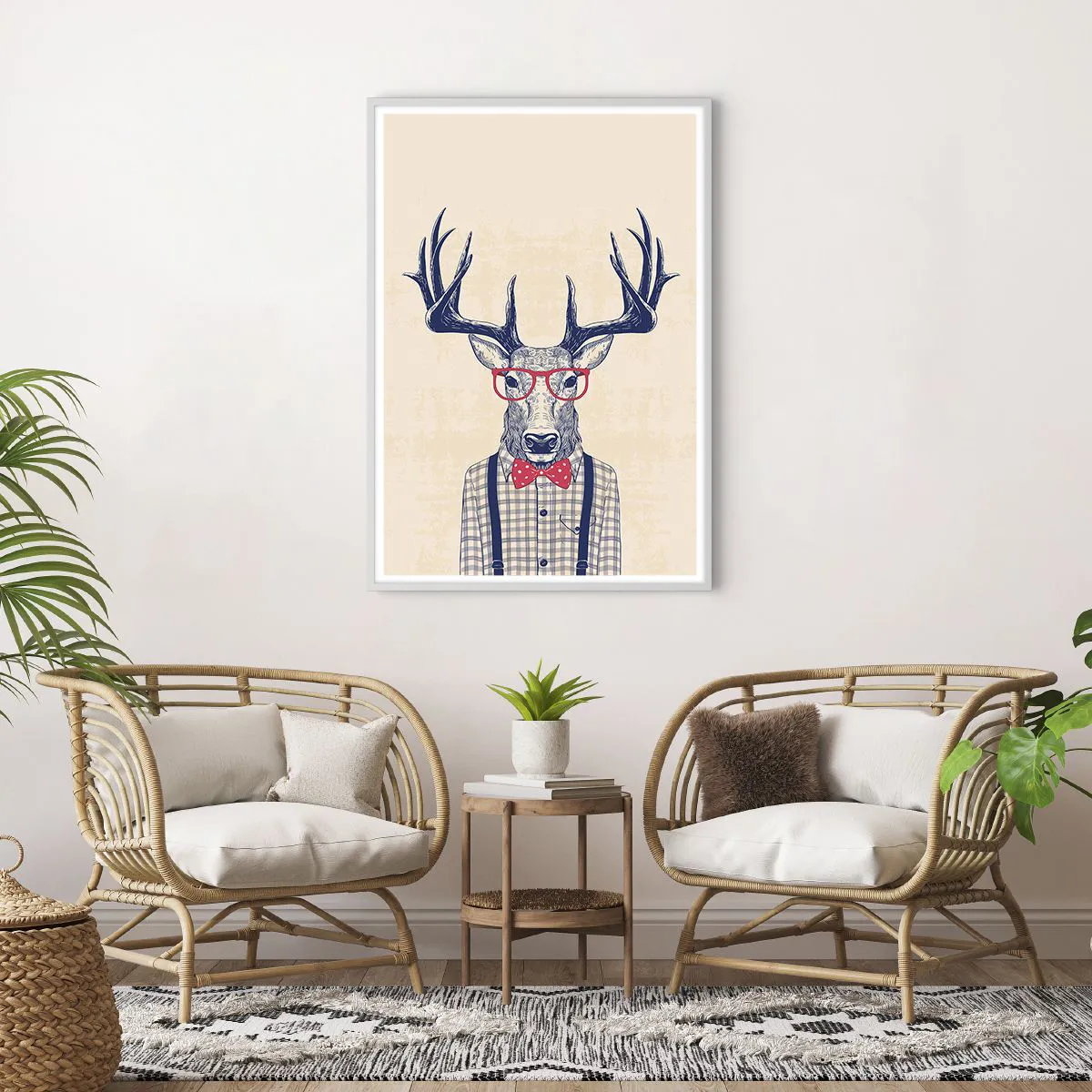 Affisch i vit ram - Rolig extravagans - 70x100 cm