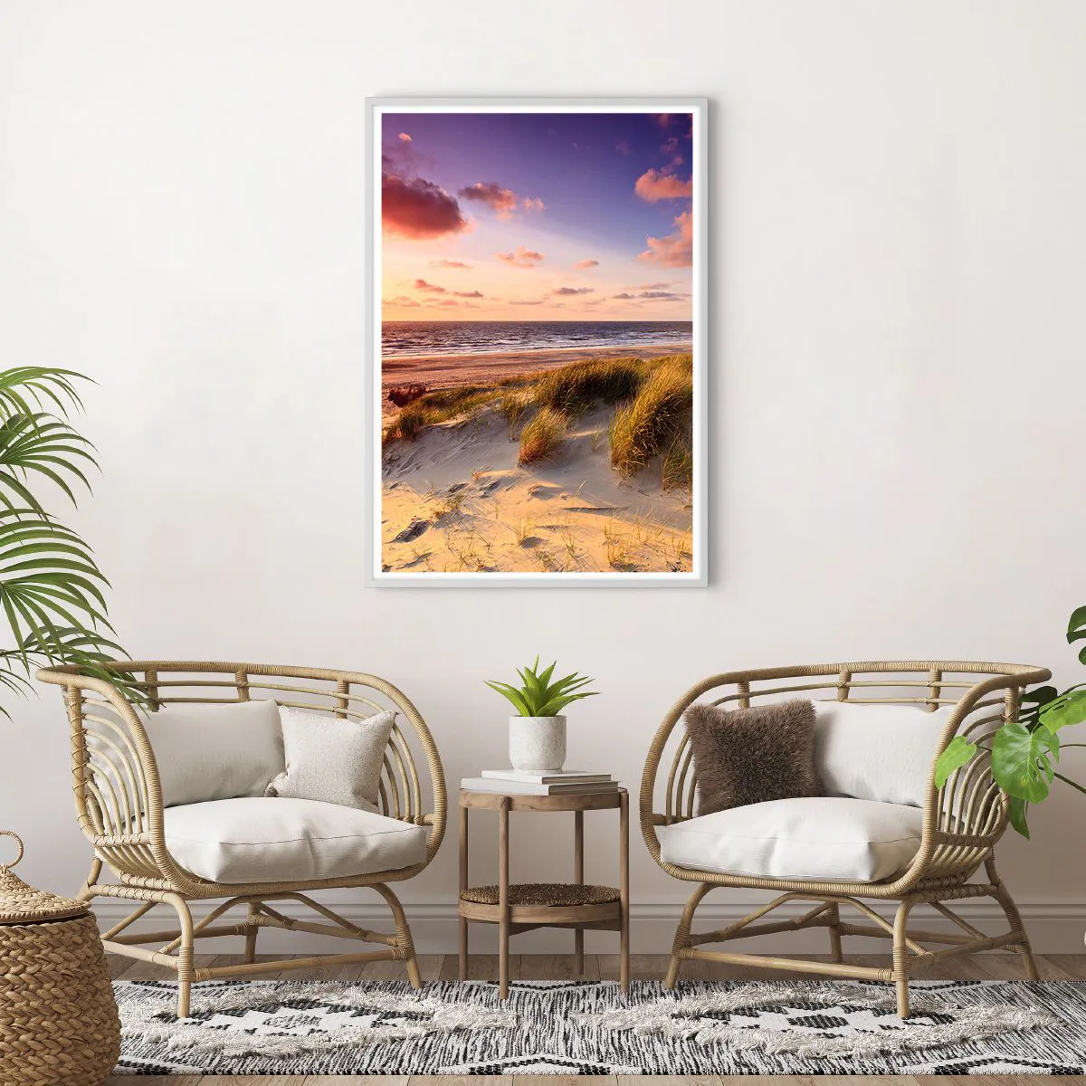 Affiche dans un cadre blanc - Poster - L'air sent déjà l'été - 70x100 cm