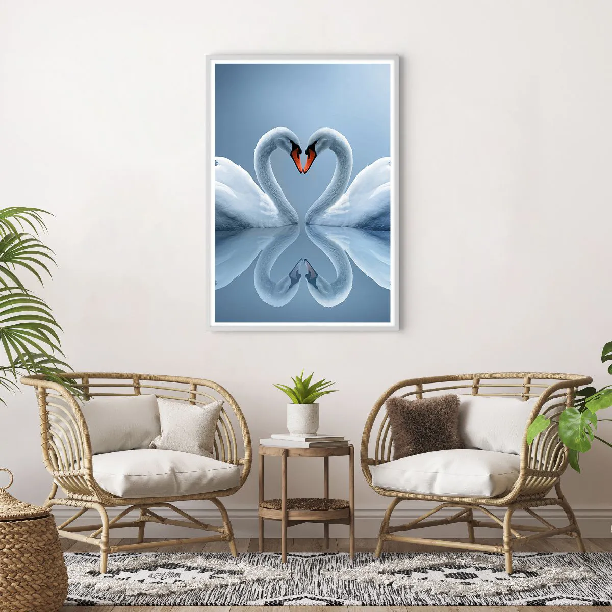 Plakat w białej ramie - Czas na miłość - 70x100 cm