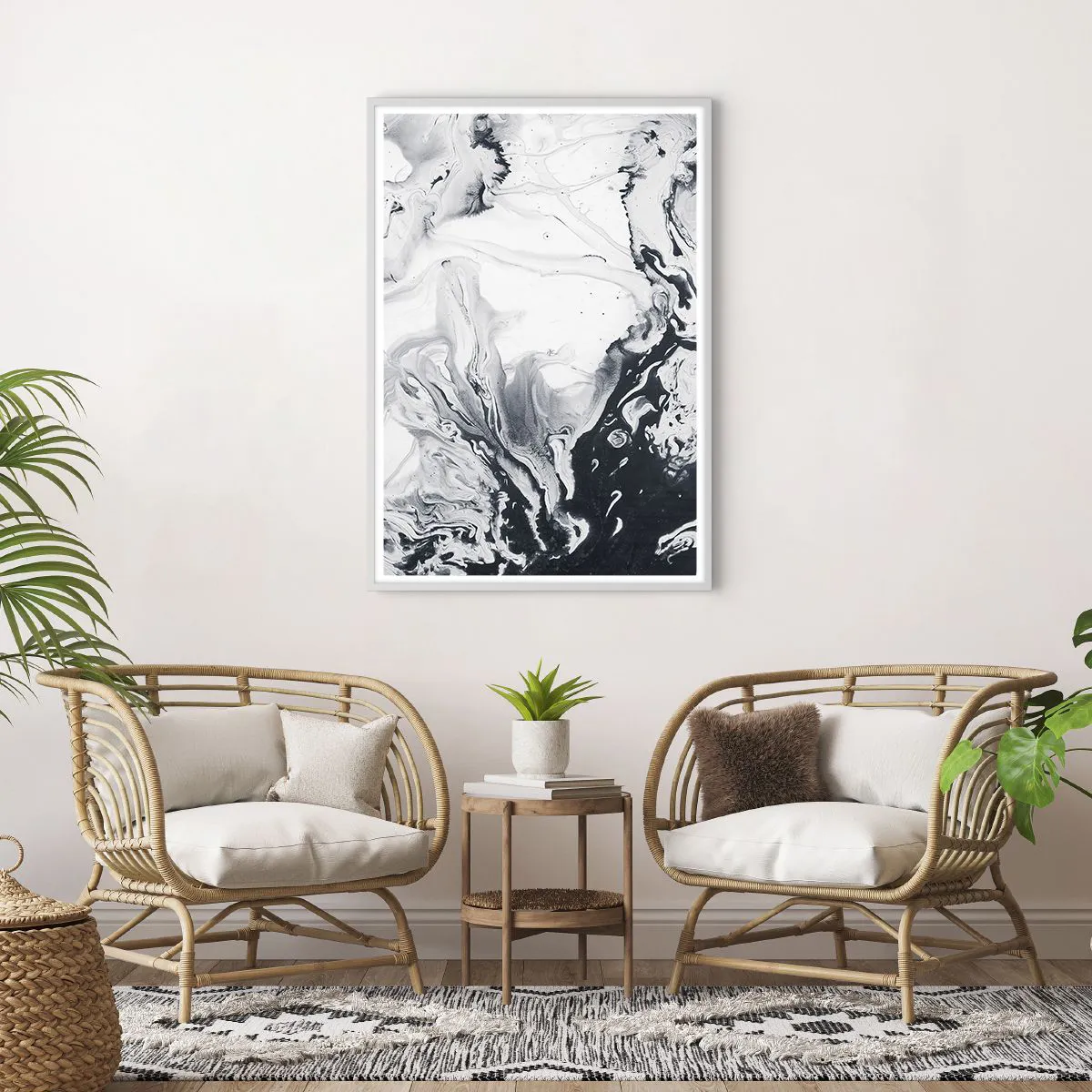 Affiche dans un cadre blanc - Poster - Au centre de la Terre - 70x100 cm