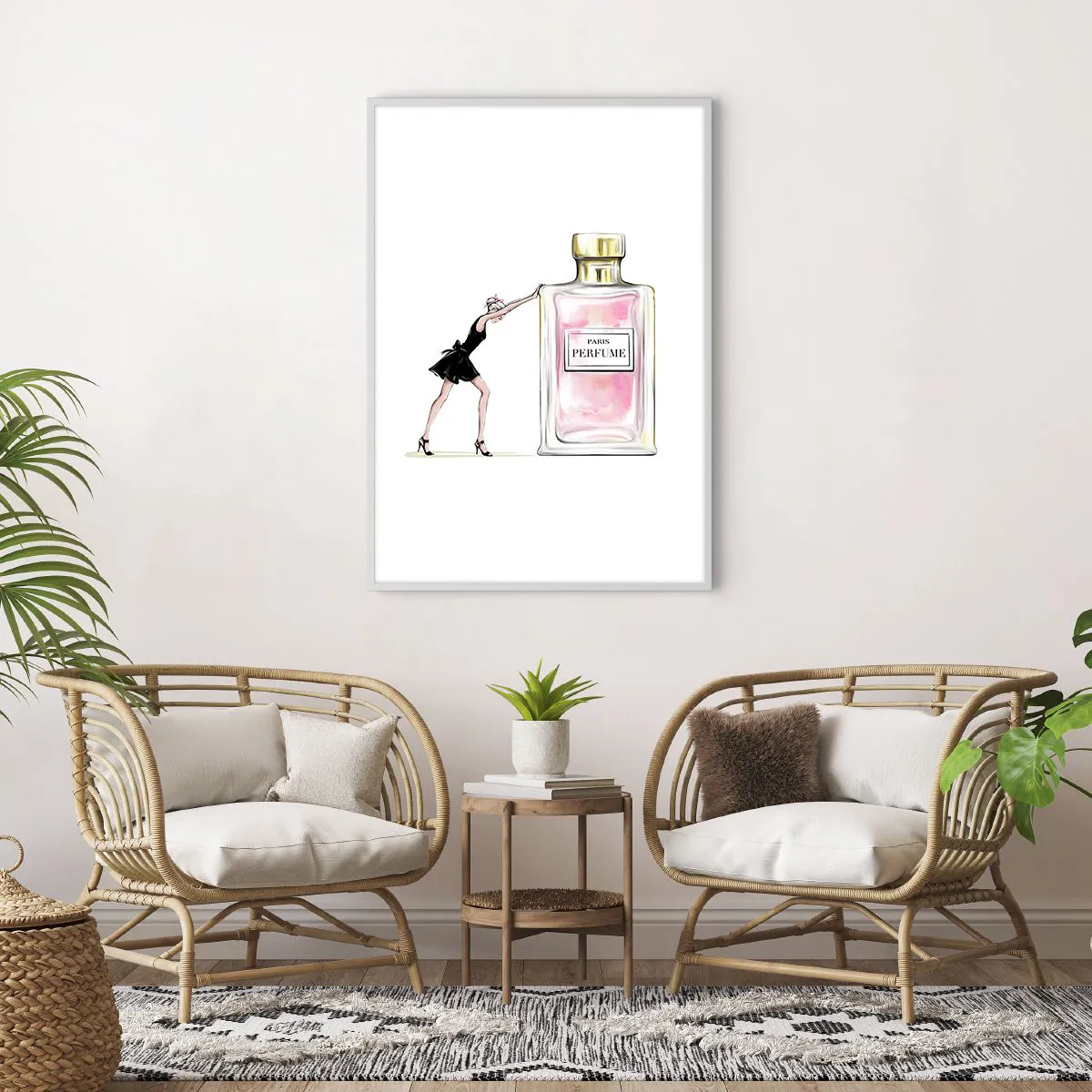 Affisch i vit ram - Kvinnlighetens kärna - 70x100 cm