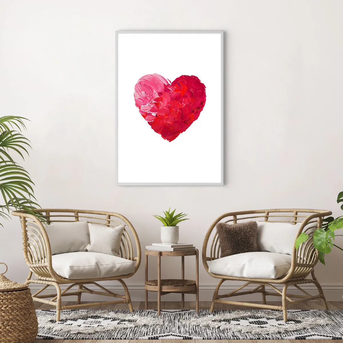 Plakat i hvid ramme - All you need is love - 70x100 cm