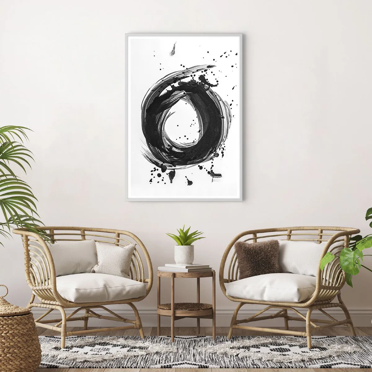 Plakat i hvid ramme - Skabelsens hvirvelstrøm - 70x100 cm