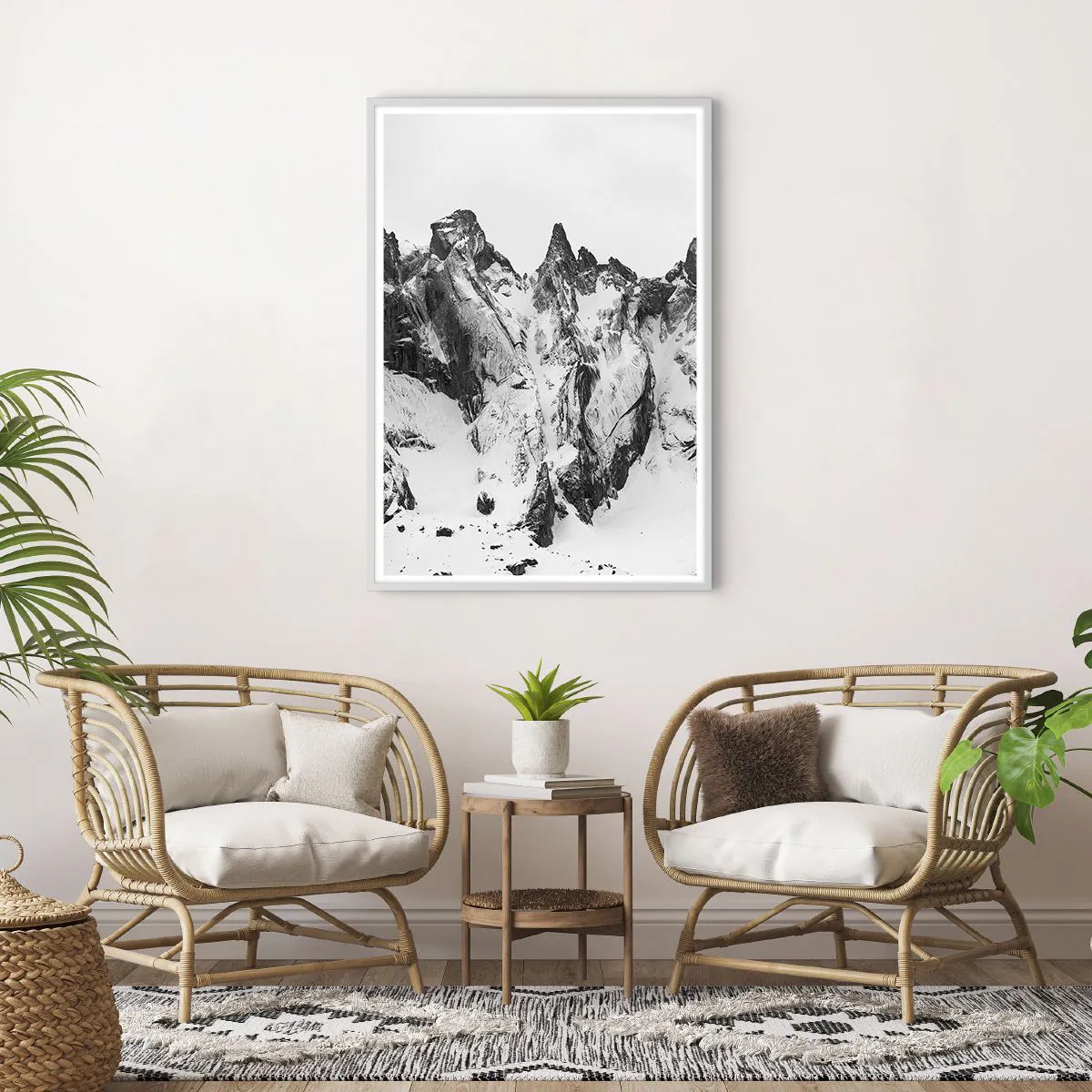 Poster in einem weißen Rahmen - Gefährlicher Granitgrat - 70x100 cm