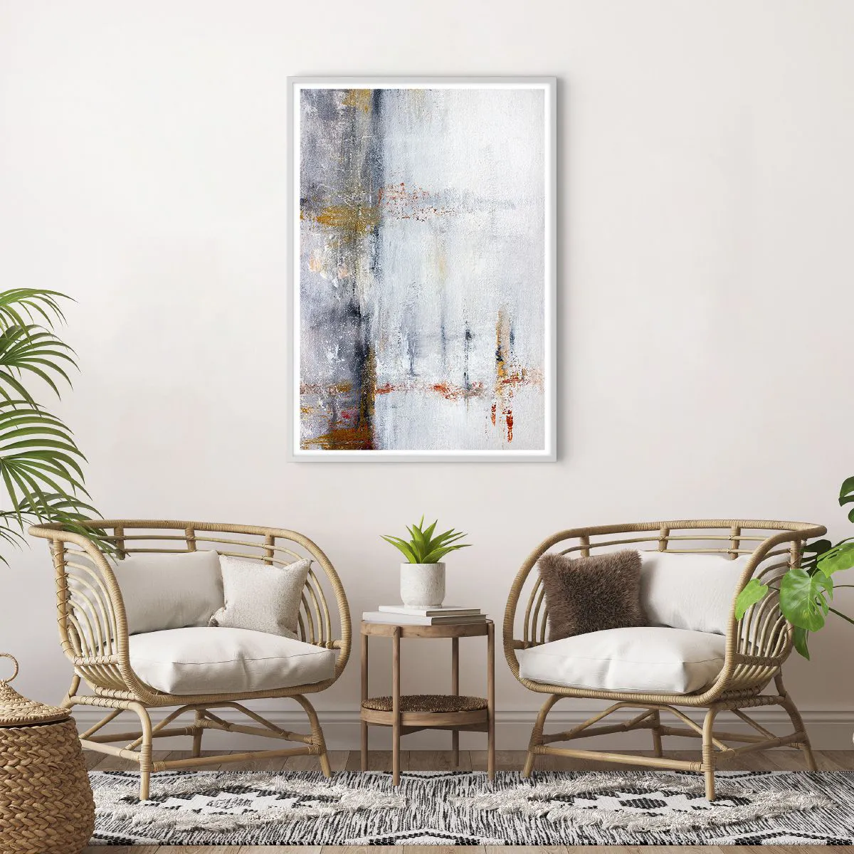 Poster in einem weißen Rahmen - Hinter dem Luftvorhang - 70x100 cm