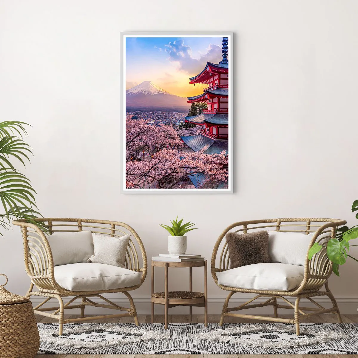 Poster in einem weißen Rahmen - Die Essenz des japanischen Geistes - 70x100 cm