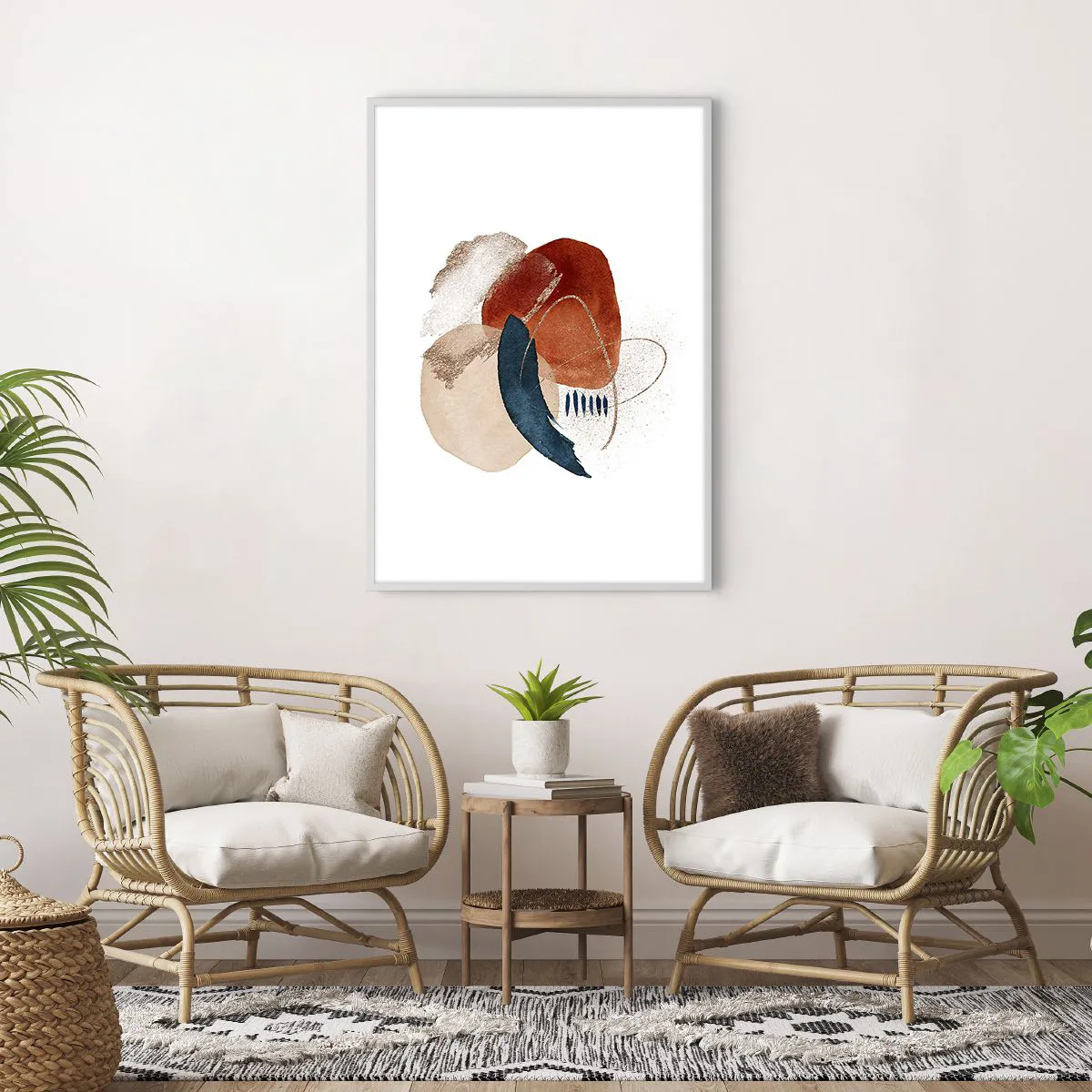 Poszter fekete keretben - Ovális kompozíció - 70x100 cm