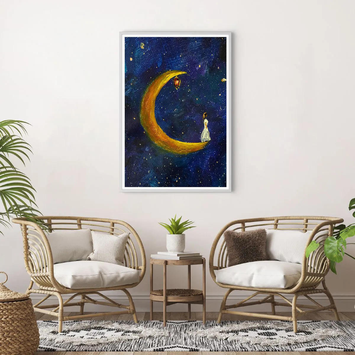 Affiche dans un cadre blanc - Poster - Appel du monde - 70x100 cm