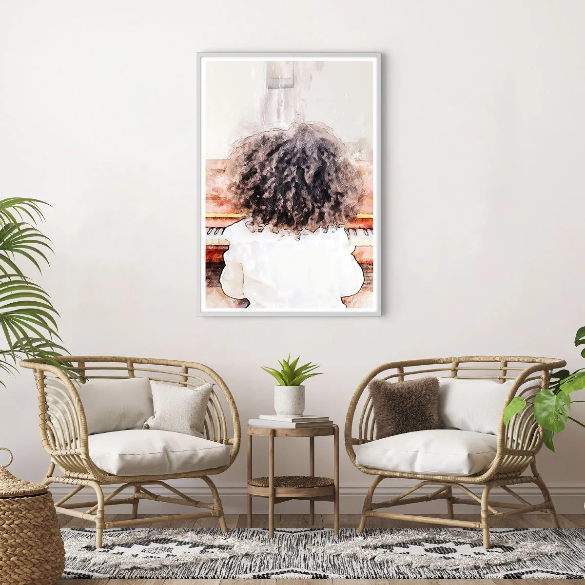 Affisch i vit ram - I en ny värld - 70x100 cm