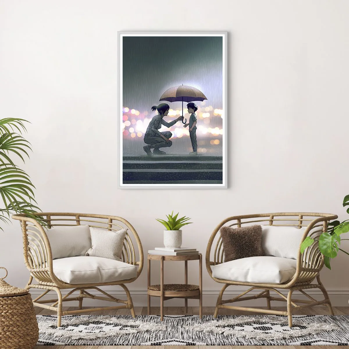 Affiche dans un cadre blanc - Poster - Et maintenant, tout va bien - 70x100 cm