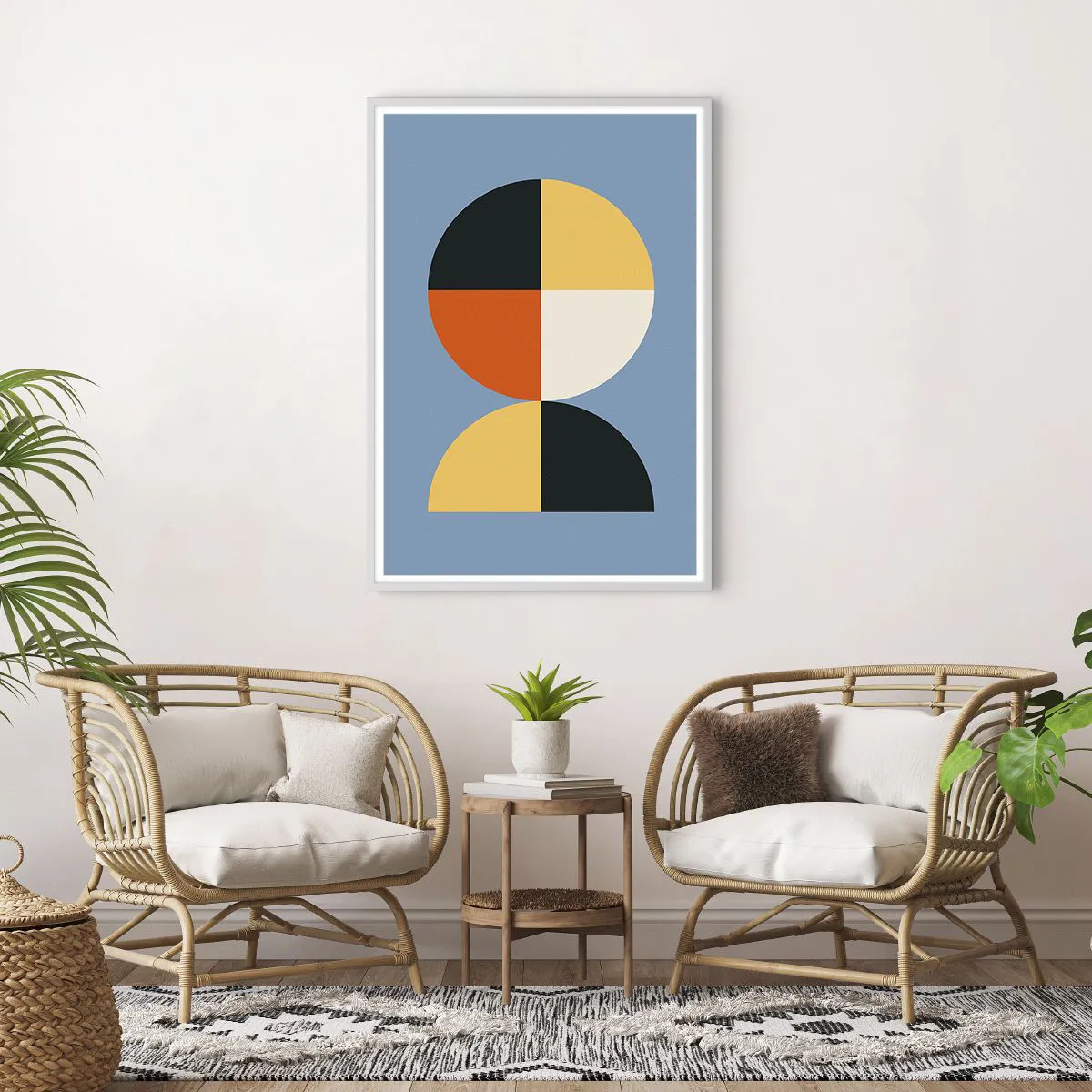 Affiche dans un cadre blanc - Poster - Regarde et compte - 70x100 cm