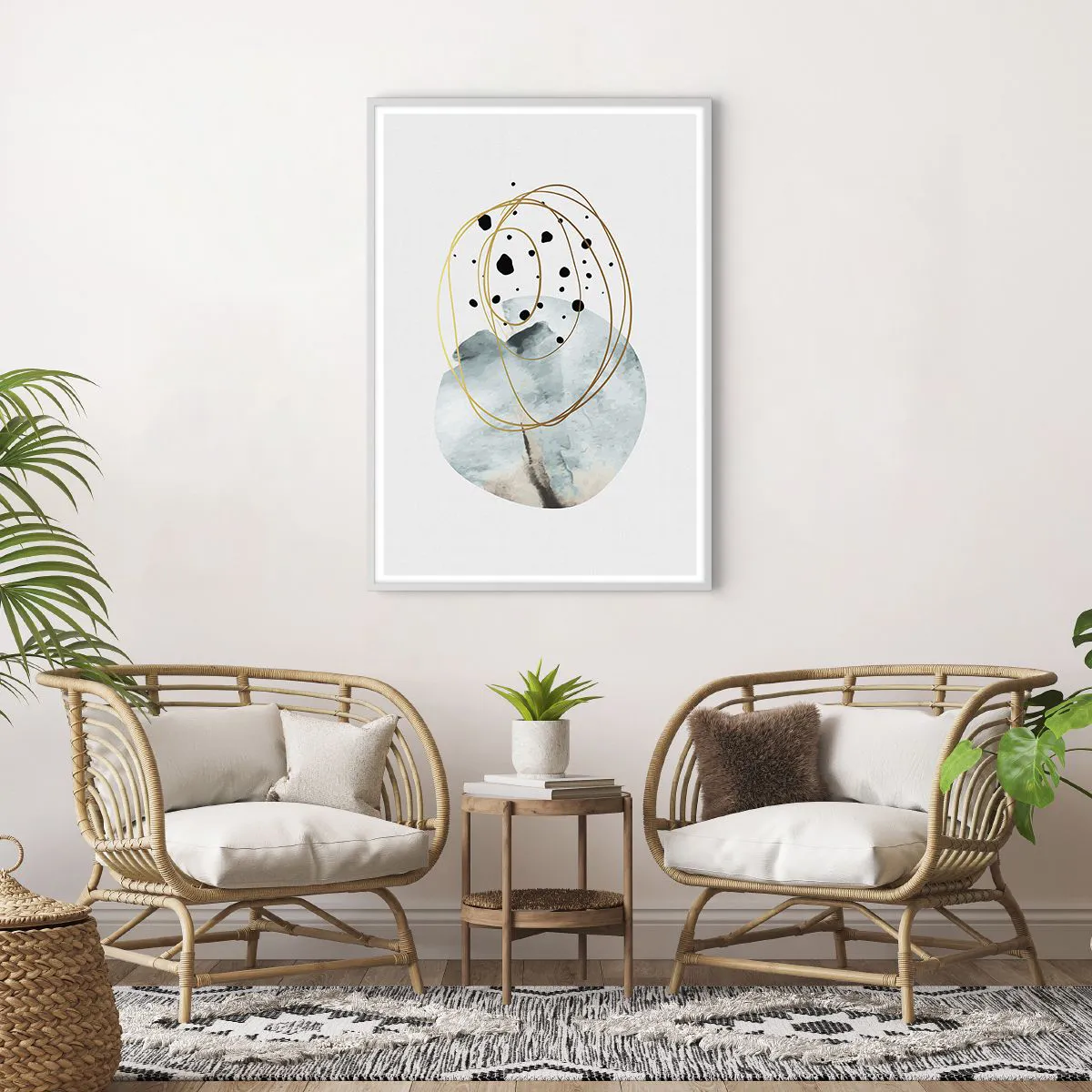 Plakát v bílém rámu - V objetí prostoru - 70x100 cm