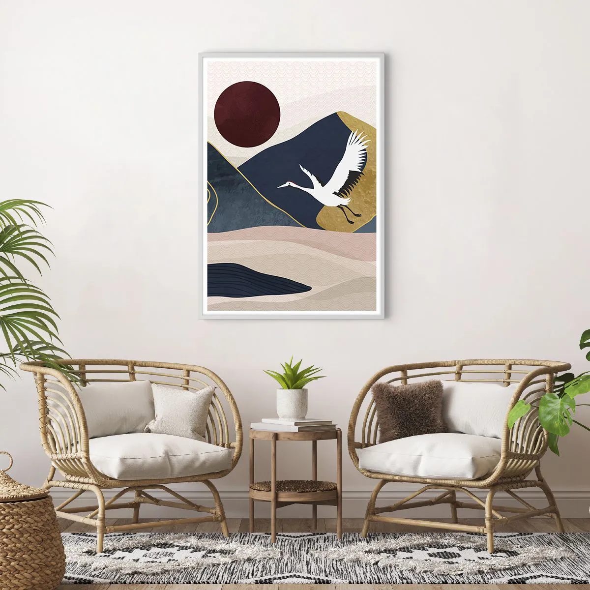 Poster în ramă albă - Și ziua a zburat din nou - 70x100 cm