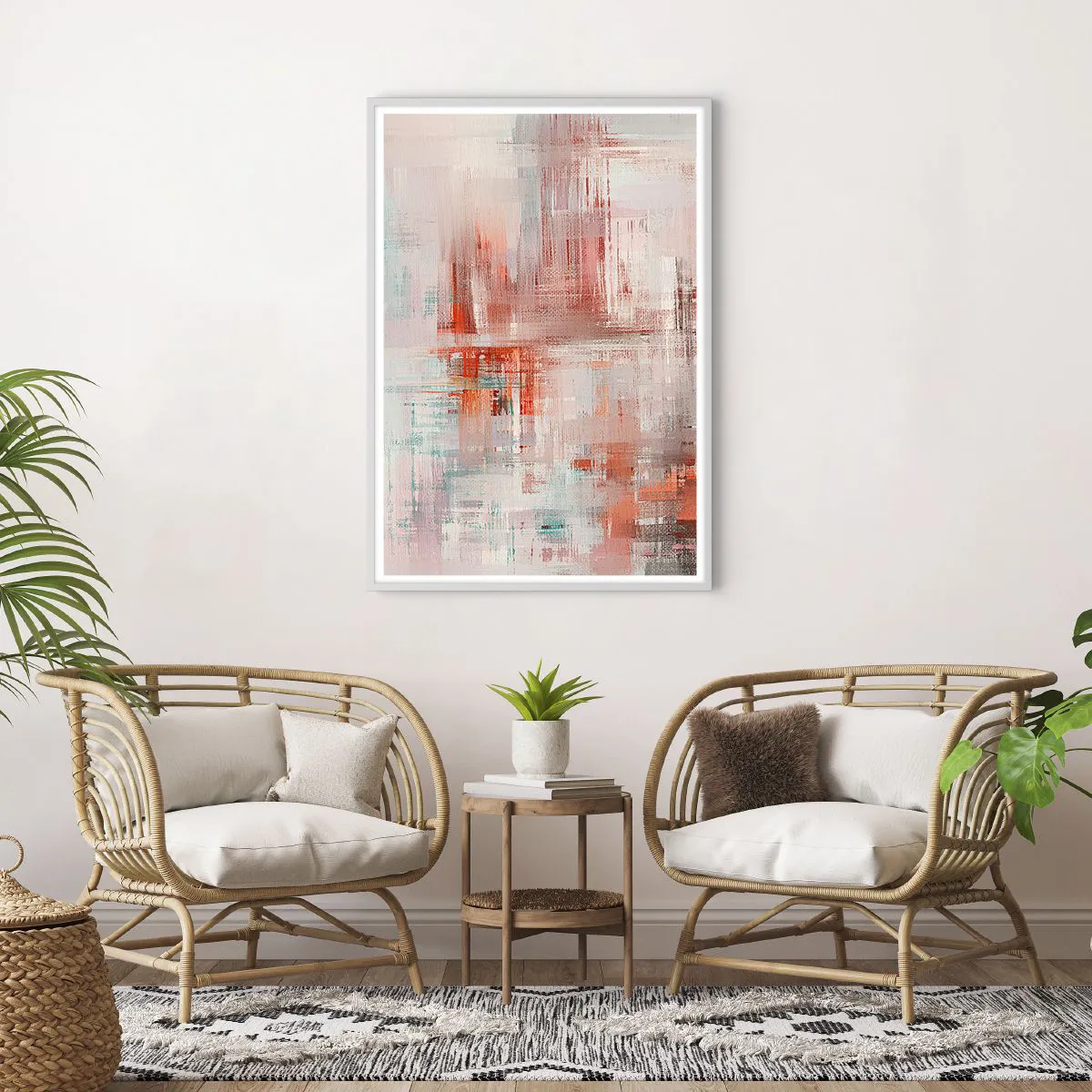 Plakat i hvid ramme - Diset. Hvor er dog det lyserødt - 70x100 cm