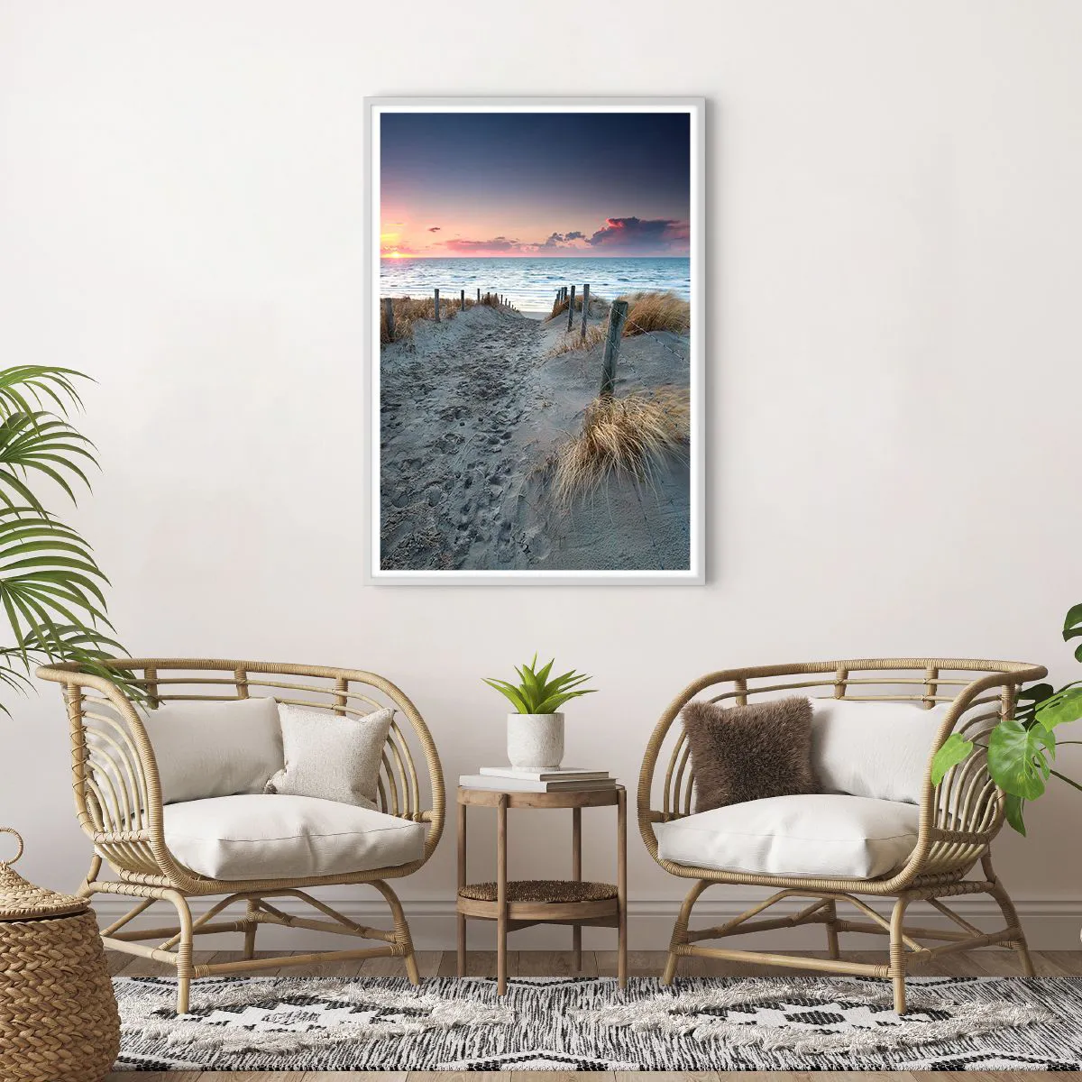 Poster in einem weißen Rahmen - Du hast einen Regenbogen aus strahlendem Licht verschüttet ... - 70x100 cm