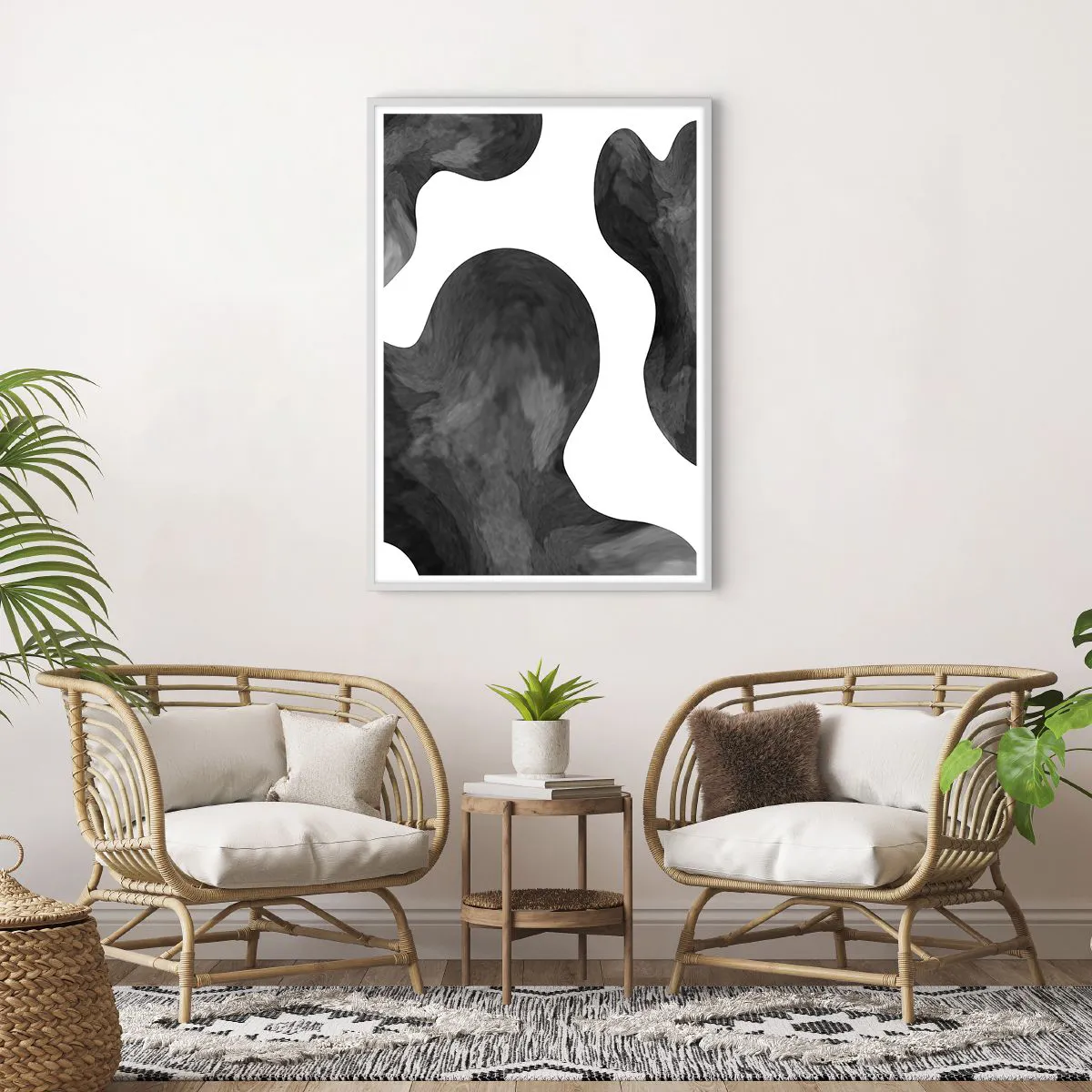 Affiche dans un cadre blanc - Poster - La route du lait - 70x100 cm