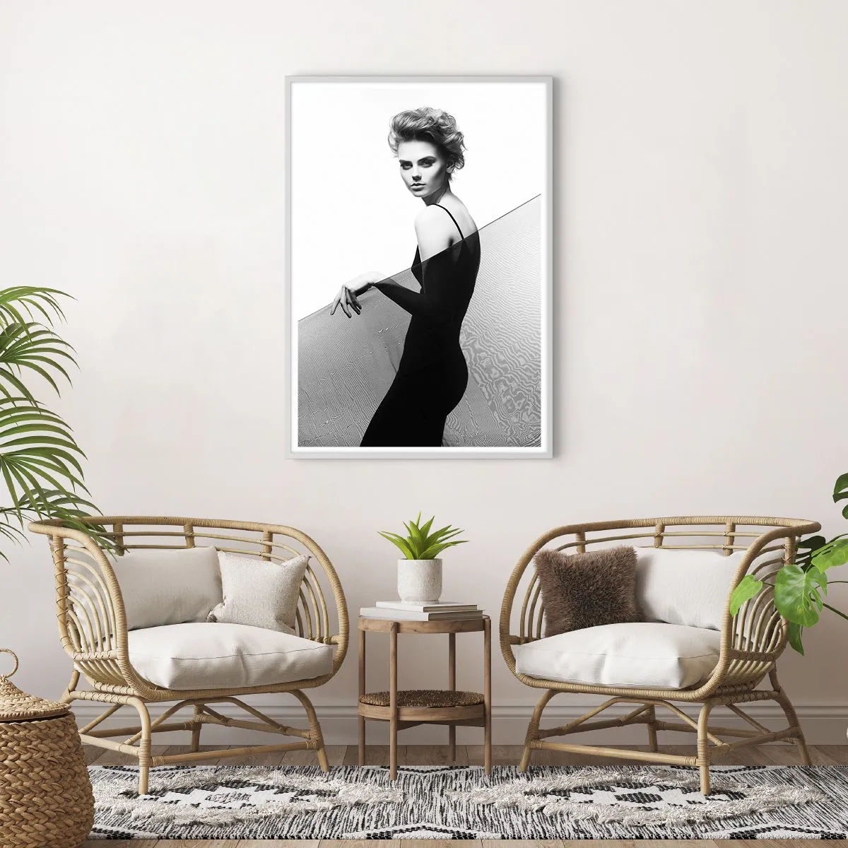 Plakat i hvid ramme - Magnetisk blik - 70x100 cm