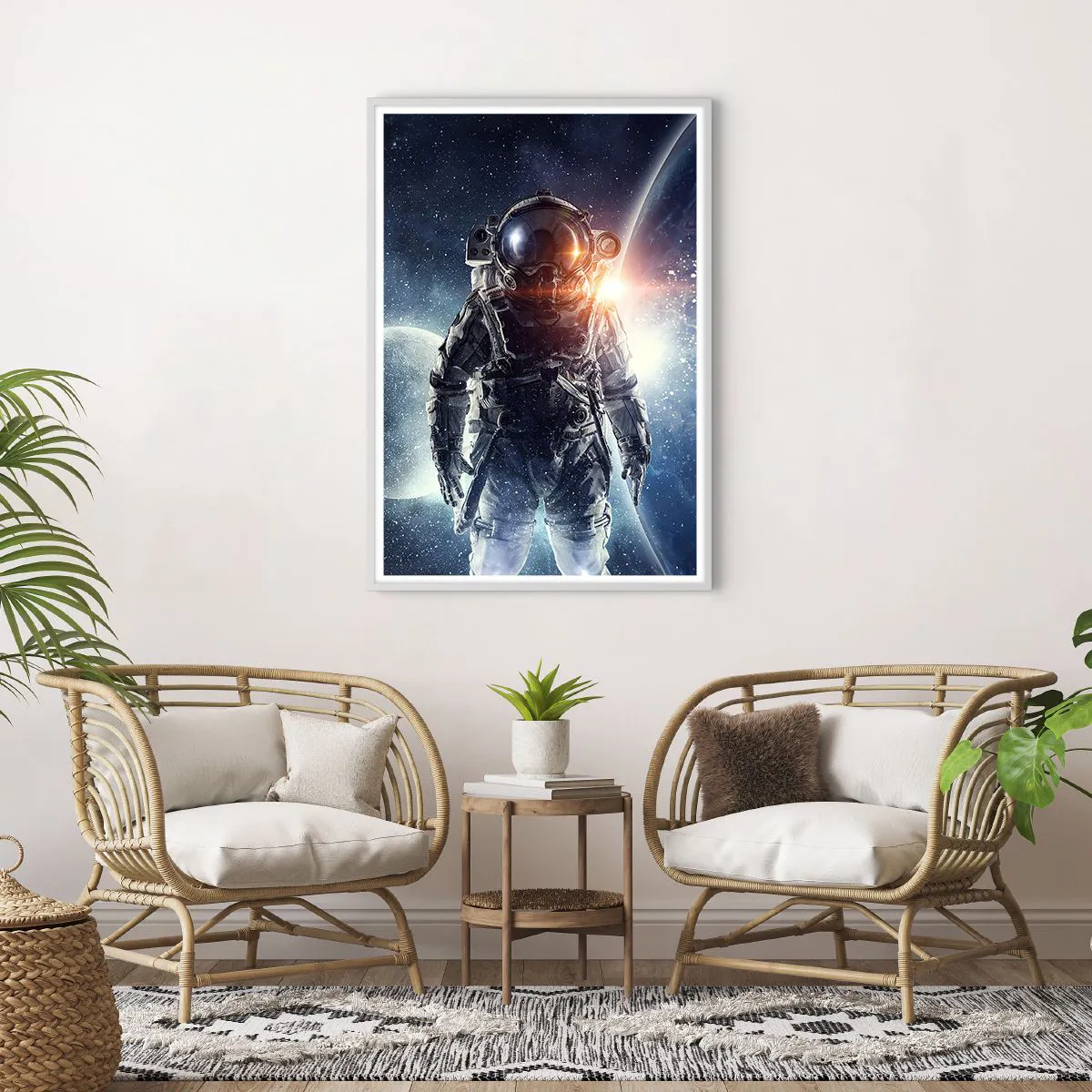 Poster in einem weißen Rahmen - Weltraumabenteuer - 70x100 cm