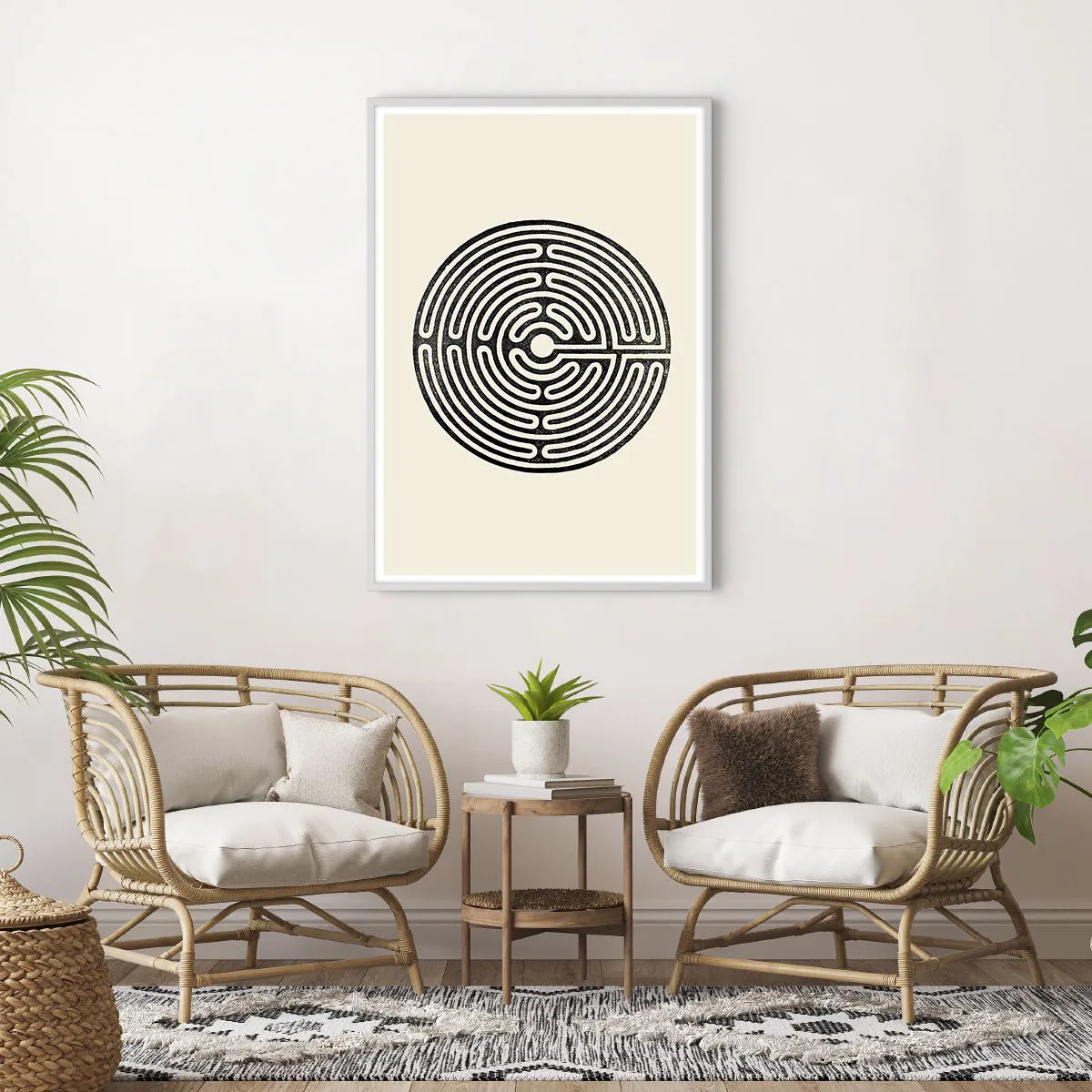 Affiche dans un cadre blanc - Poster - Ordre mystérieux - 70x100 cm