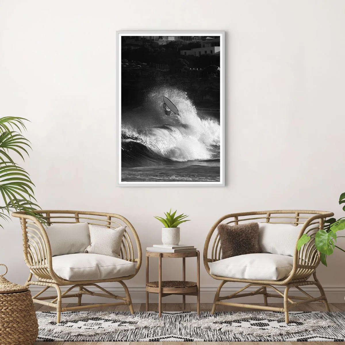 Poster în ramă albă - Provocare acceptată! - 70x100 cm