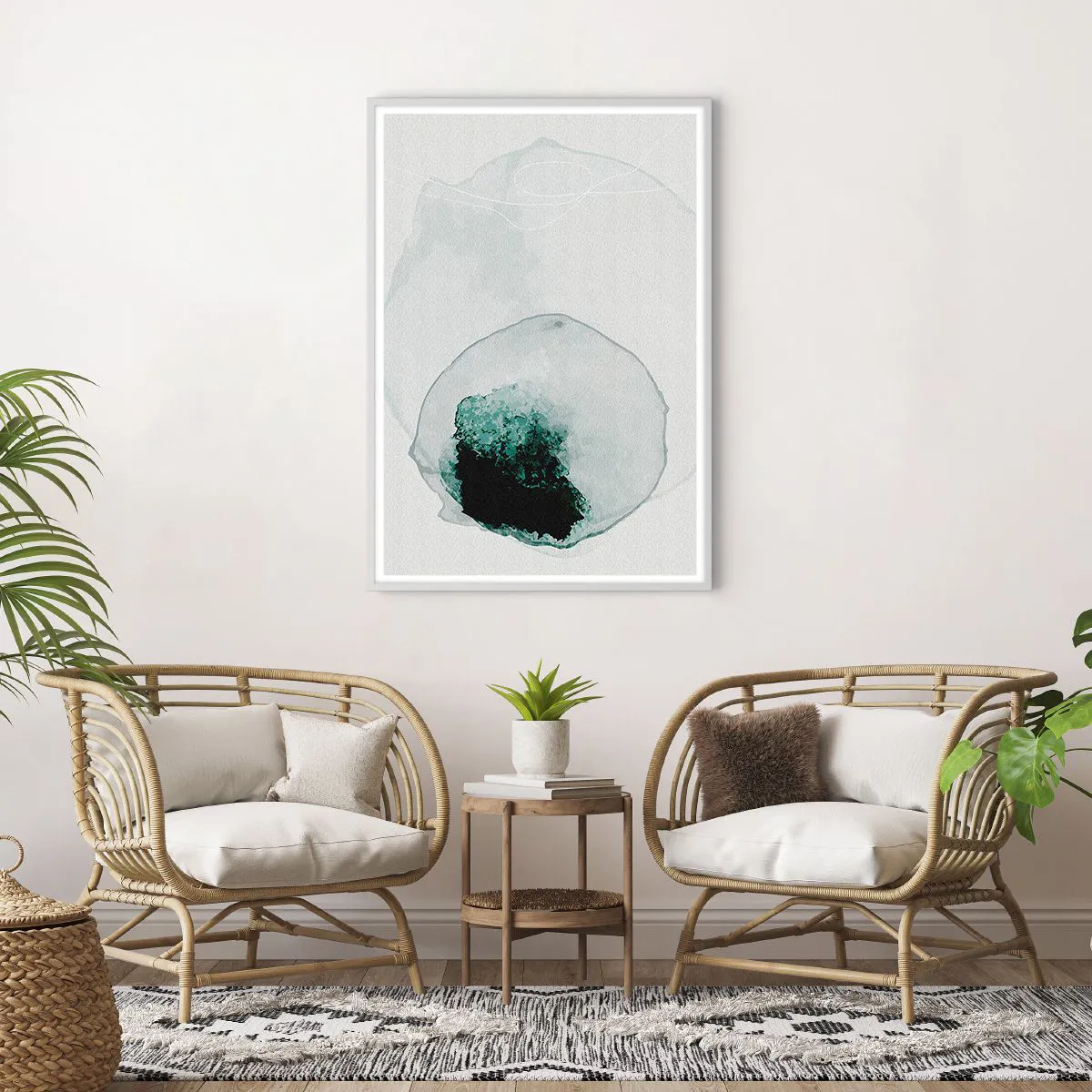 Poster in einem weißen Rahmen - In einem Tropfen Wasser - 70x100 cm