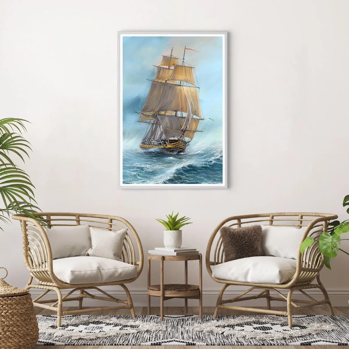 Poszter fekete keretben - A hullámok hullámzása - 70x100 cm