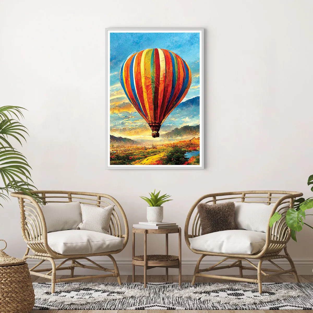 Affiche dans un cadre blanc - Poster - Dans le silence on voit mieux - 70x100 cm