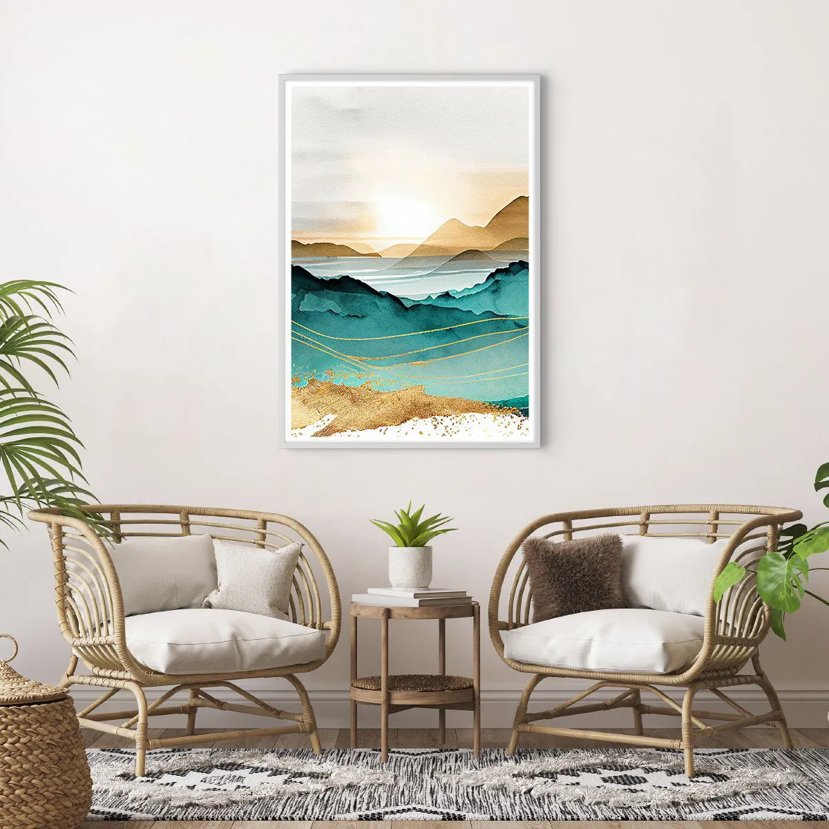 Poster in white frmae - On the Verge of Abstract - Landscape - 70x100 cm