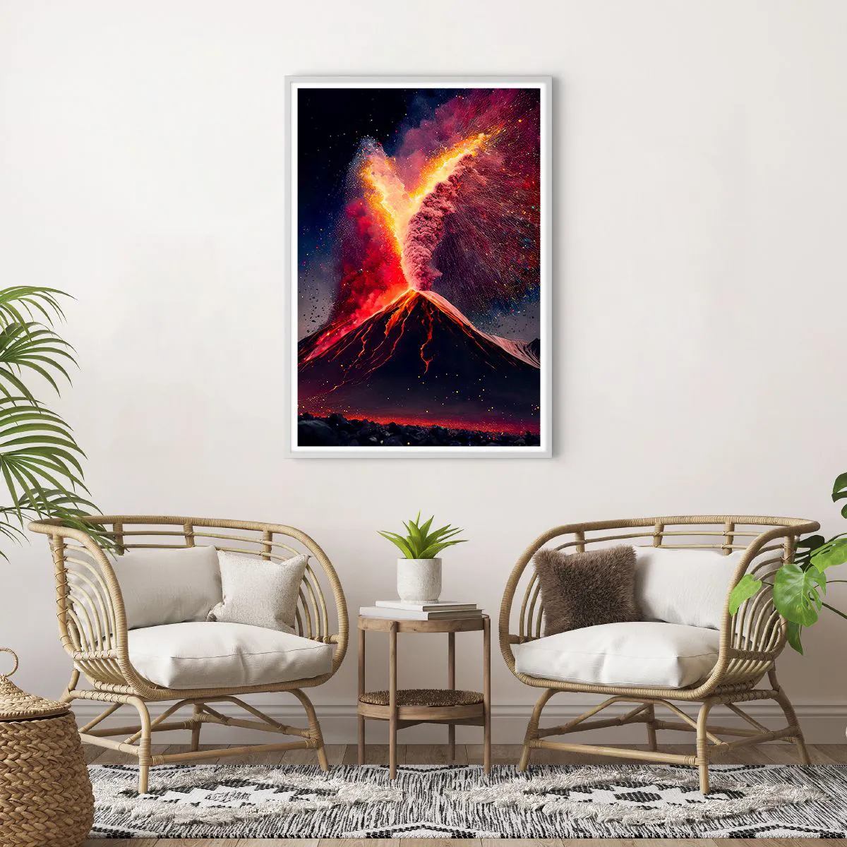 Plakat w białej ramie - Piękno i groza - 70x100 cm