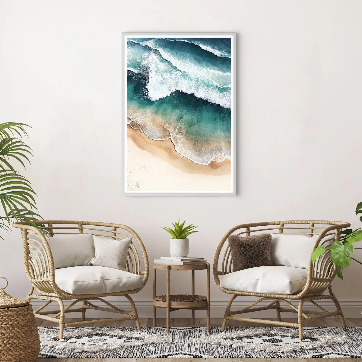 Affisch i vit ram - Ett evigt möte - 70x100 cm