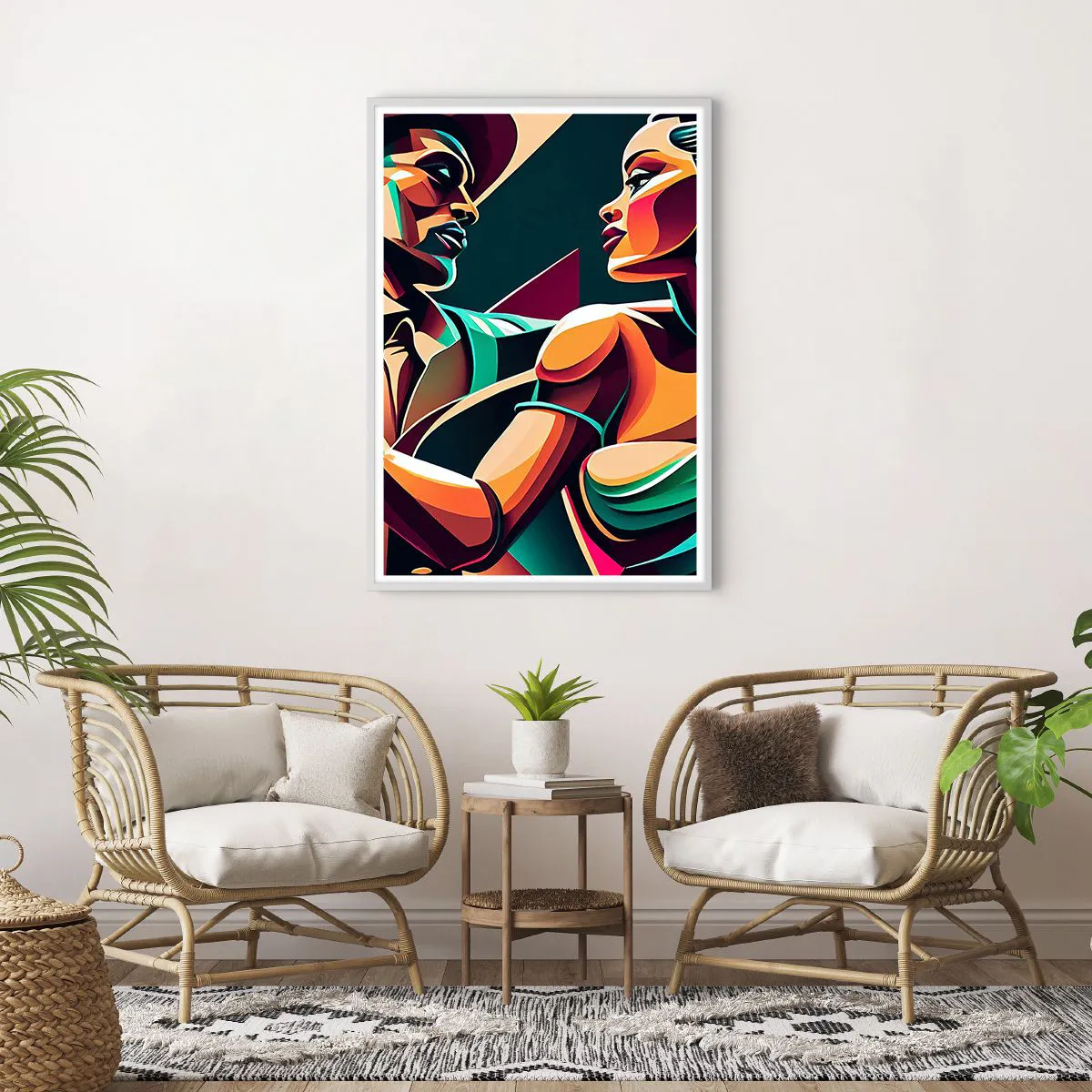 Poster în ramă albă - În ritmul inimii - 70x100 cm