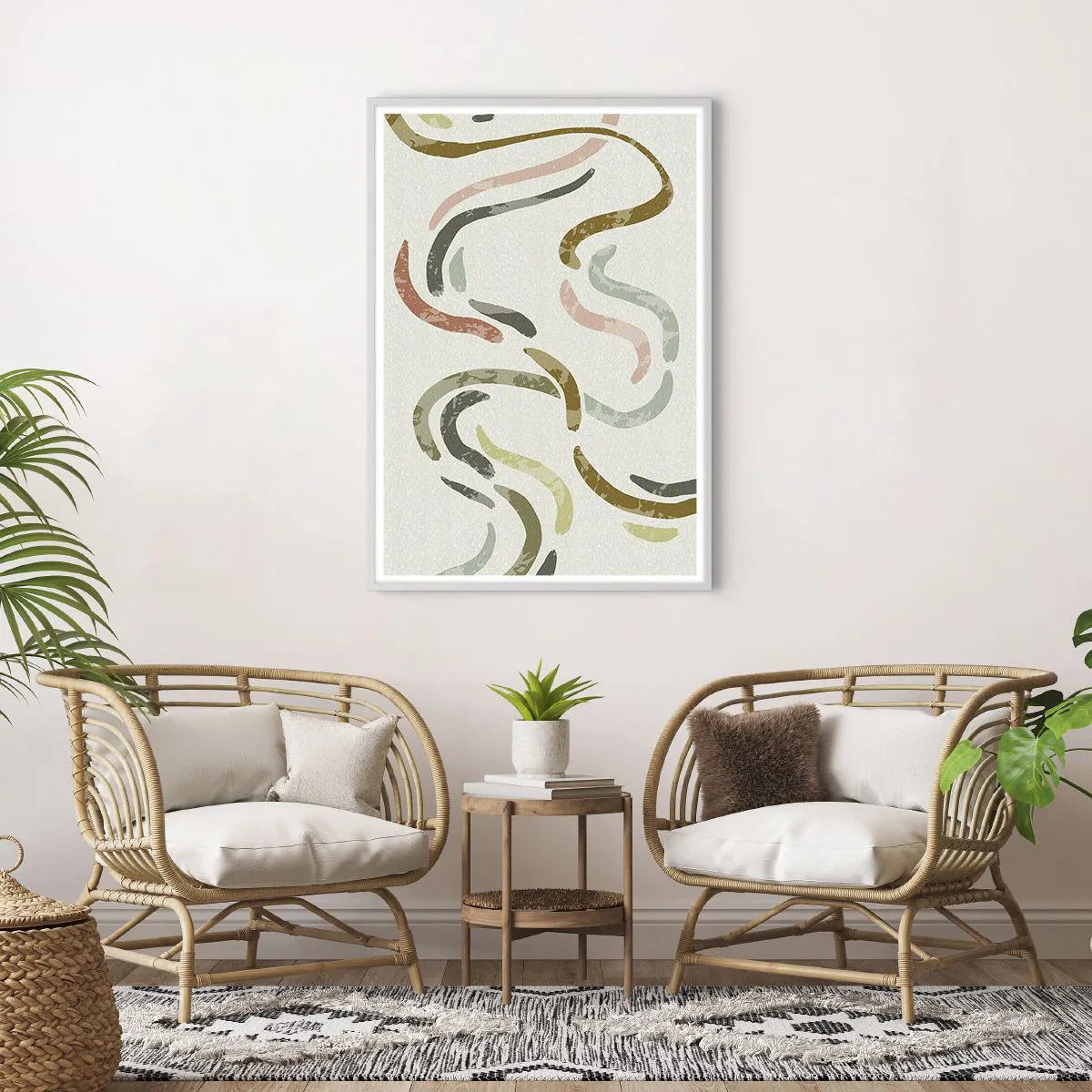 Poszter fekete keretben - Az absztrakció vidám tánca - 70x100 cm