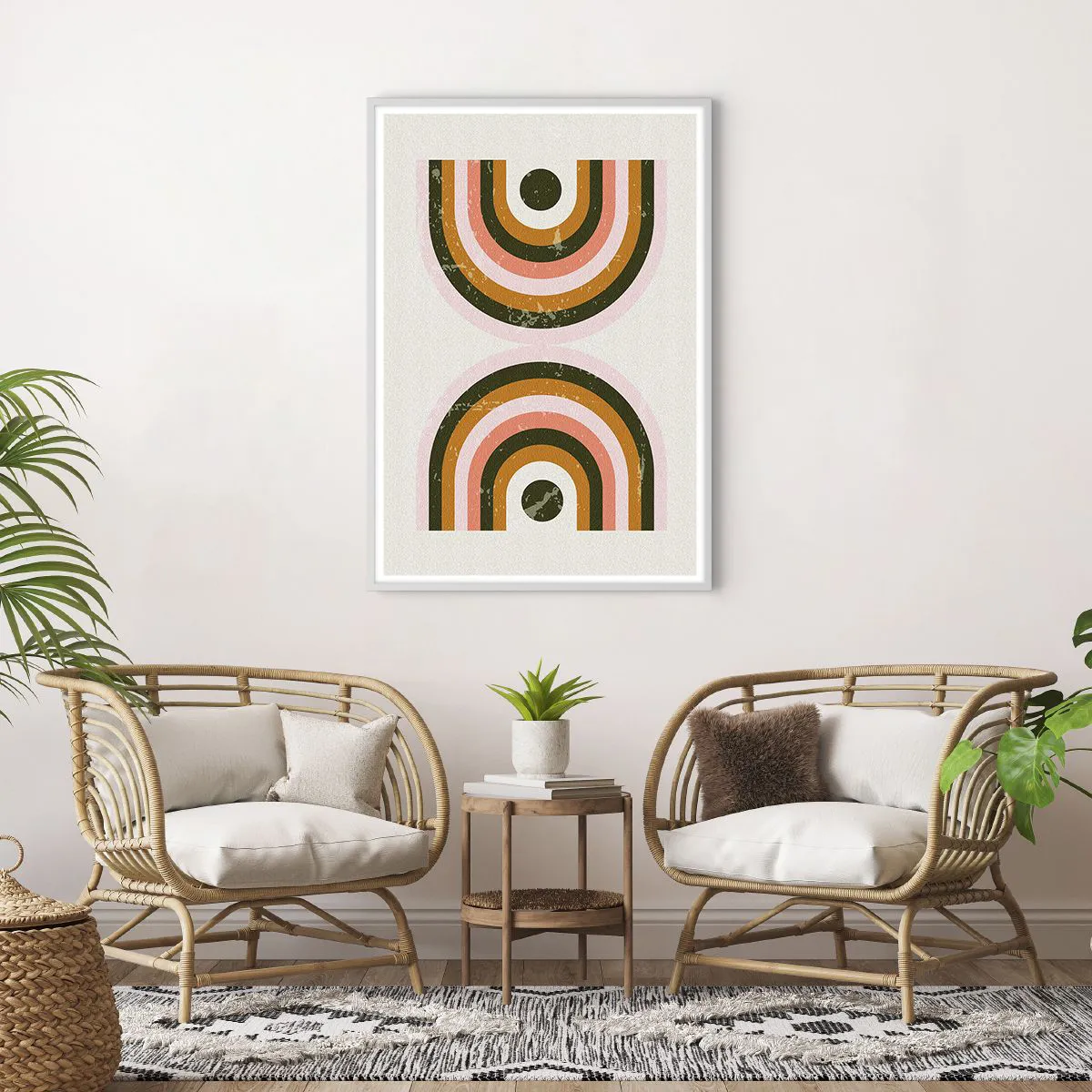Poster in white frmae - Twin Abstract - 70x100 cm