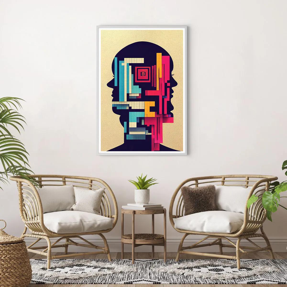 Poster in einem weißen Rahmen - Neue Anleihen - 70x100 cm