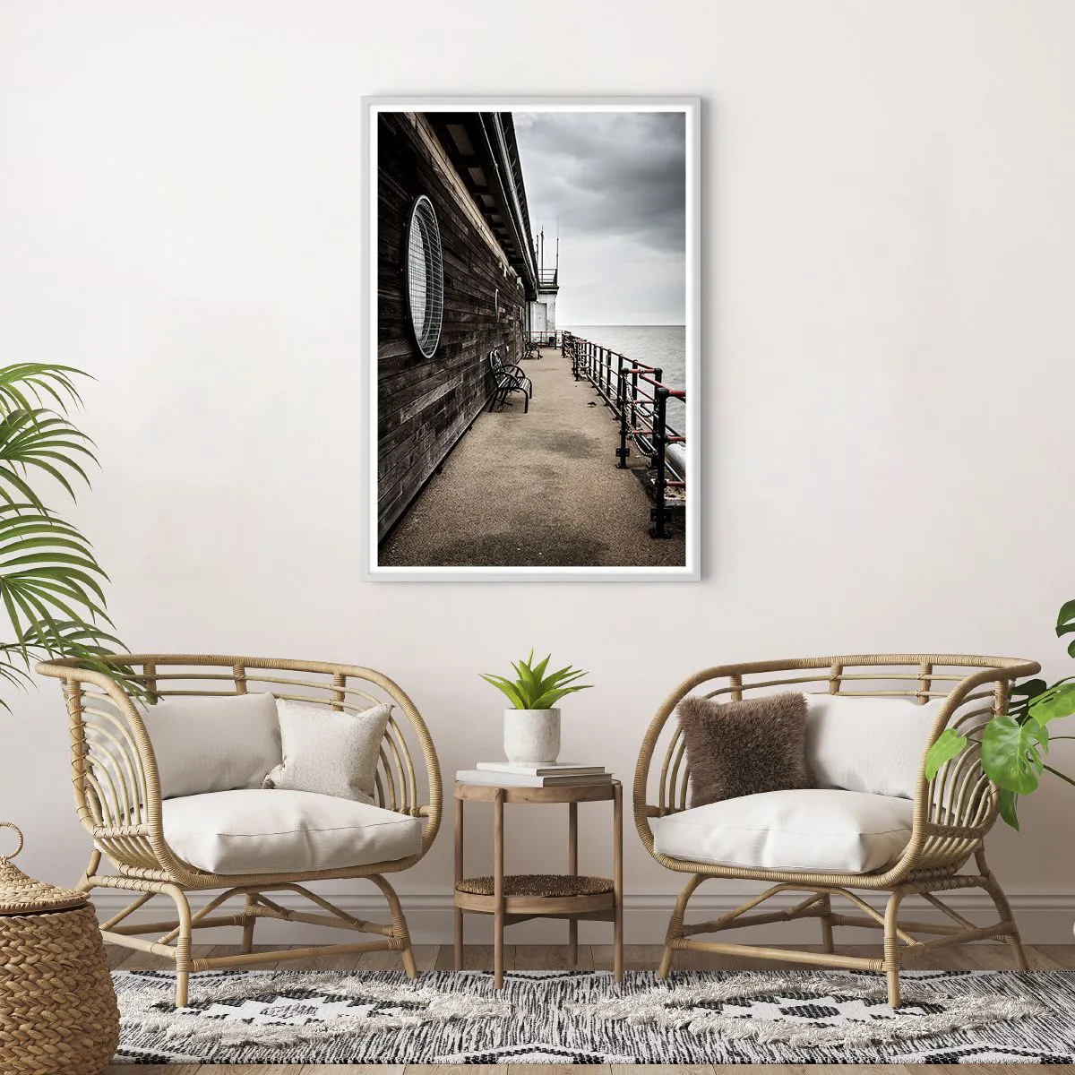 Poster in einem weißen Rahmen - Die Zeit blieb stehen - 70x100 cm