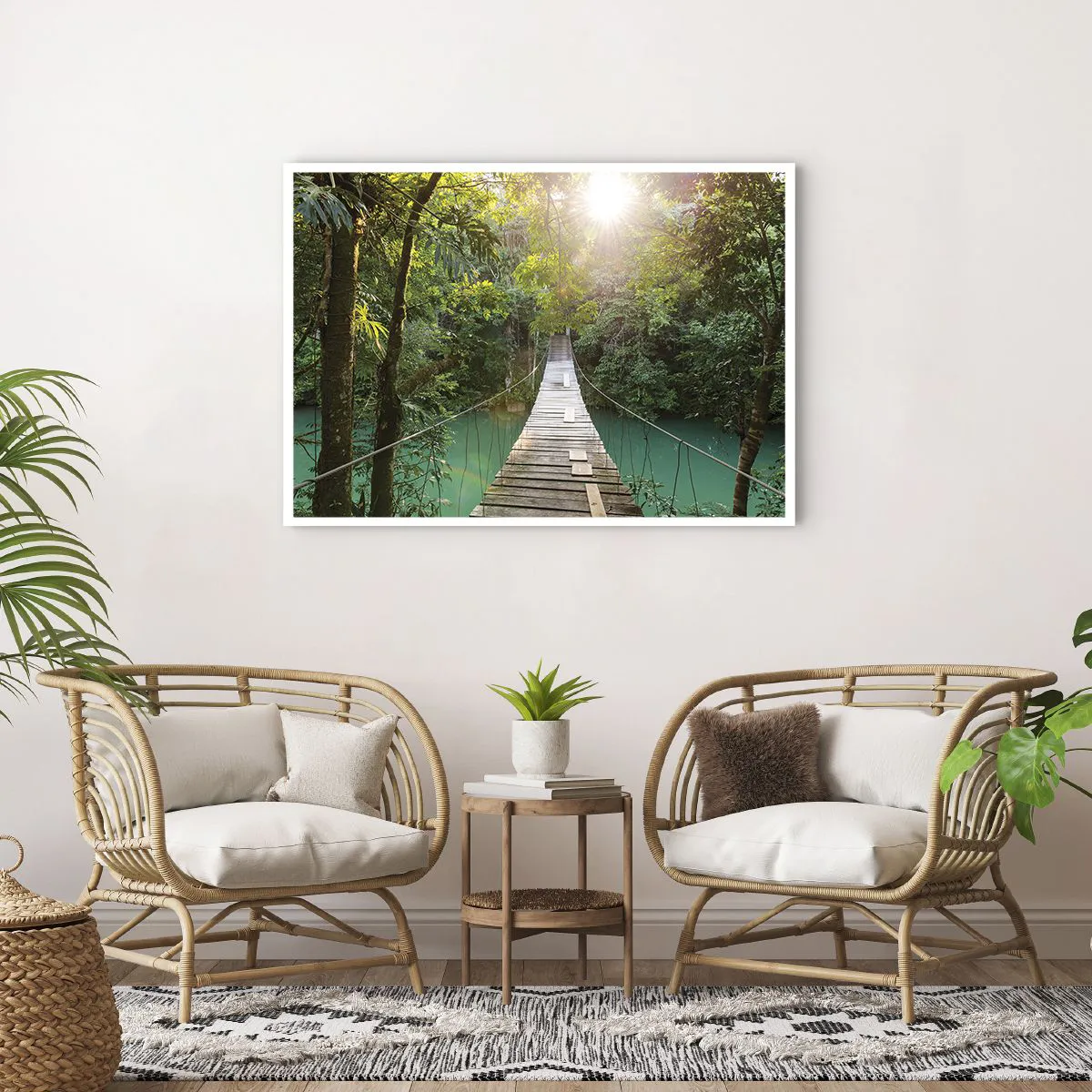 Poszter - Az azúrkék vízen át az azúrkék erdőbe - 100x70 cm