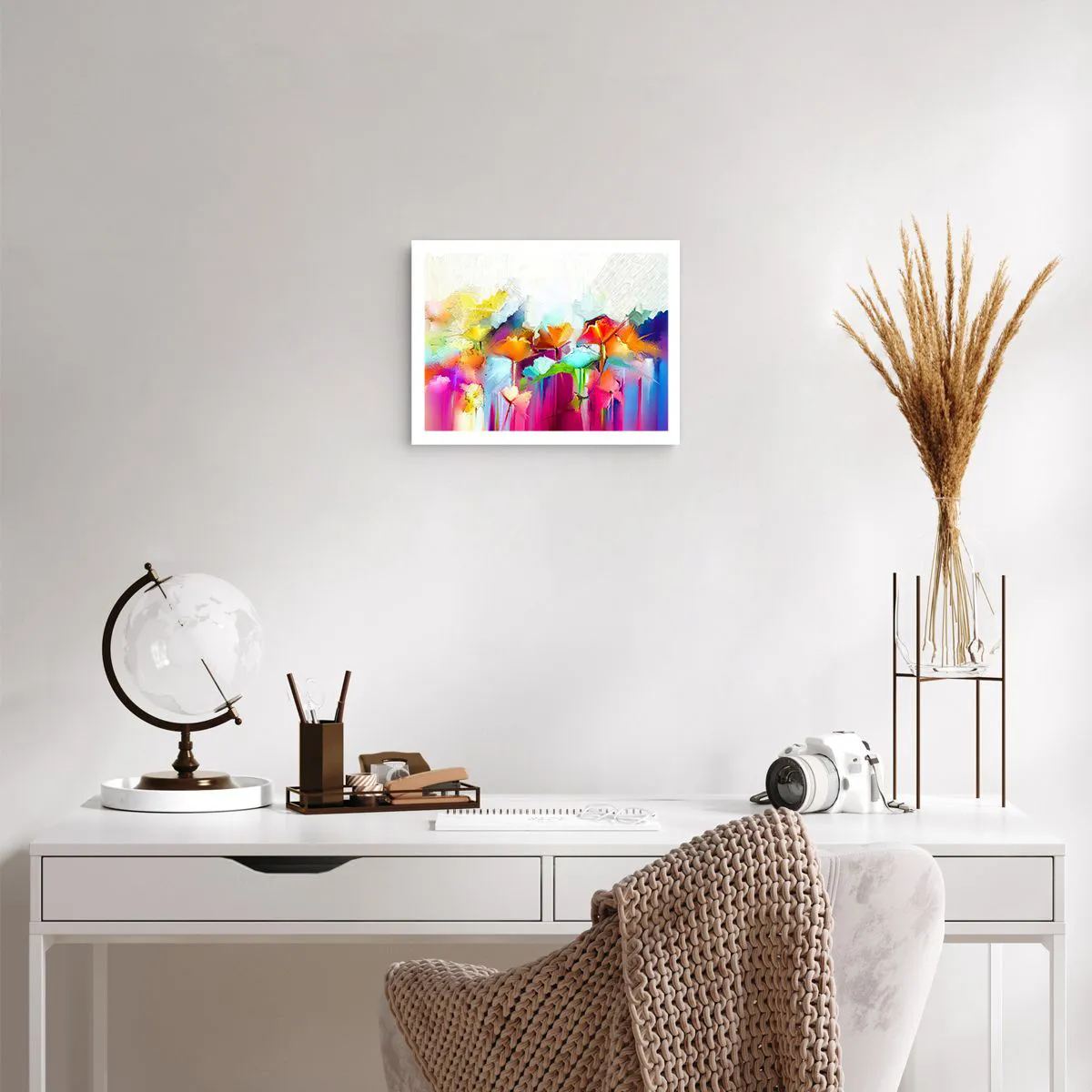 Plakat - Regnbuen i blomstring - 40x30 cm