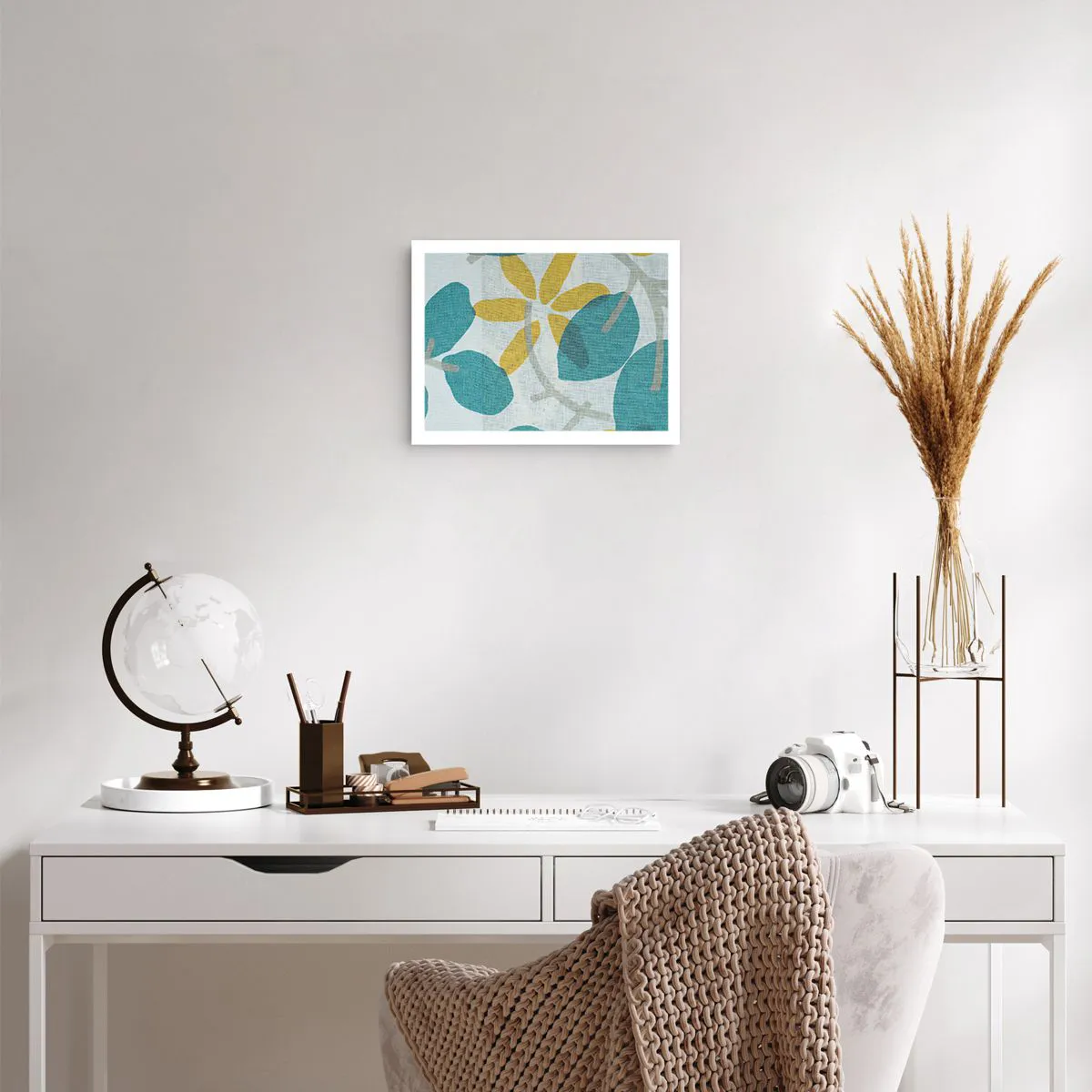 Poster - Unter den azurblauen Blättern - 40x30 cm