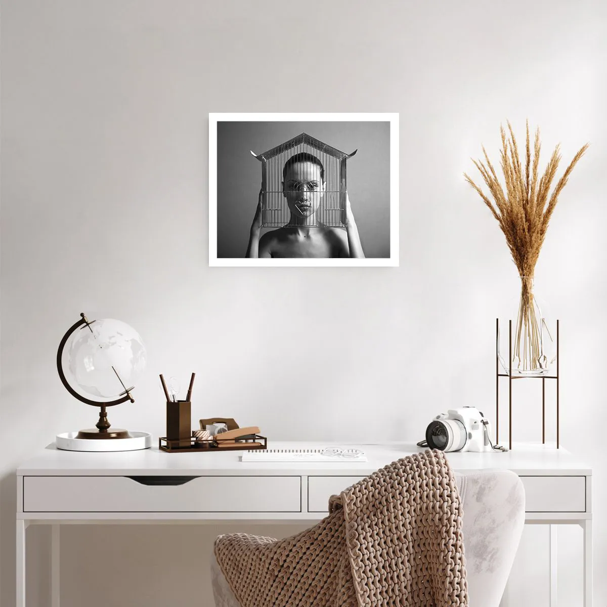 Affiche - Poster - Portrait un peu surréaliste - 50x40 cm