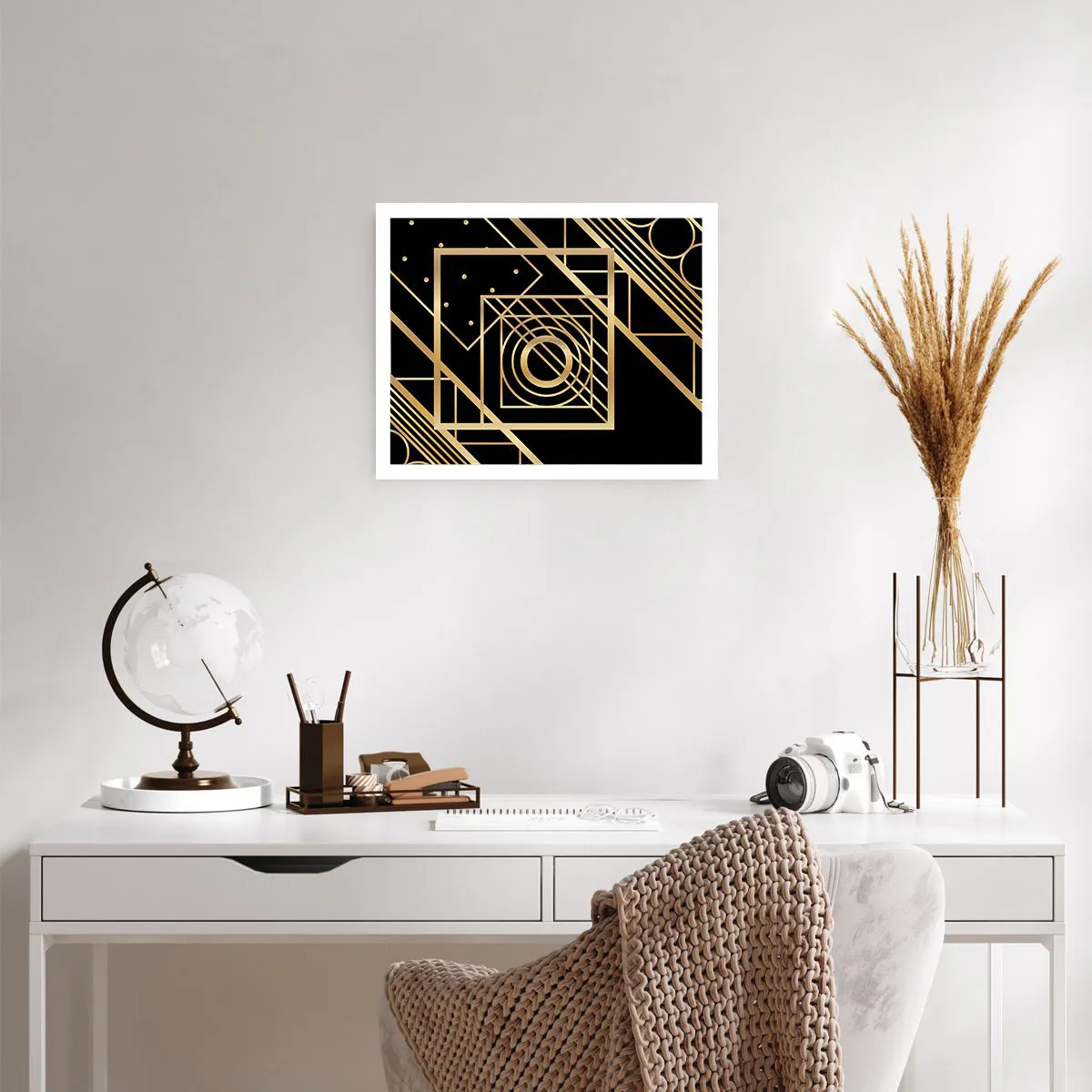 Poster - Golden Geometry - 50x40 cm