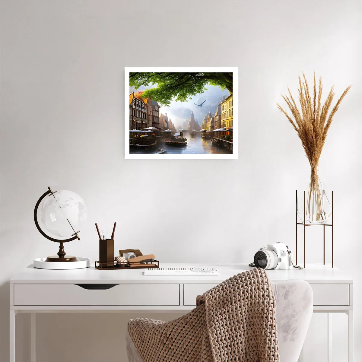 Affiche - Poster - Paysage urbain néerlandais - 50x40 cm