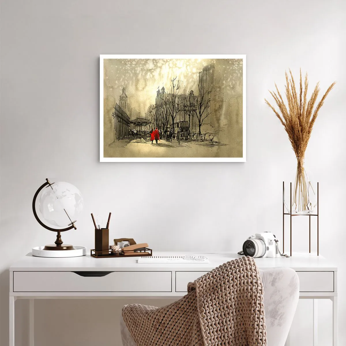 Affisch - Träff i London-dimman - 70x50 cm