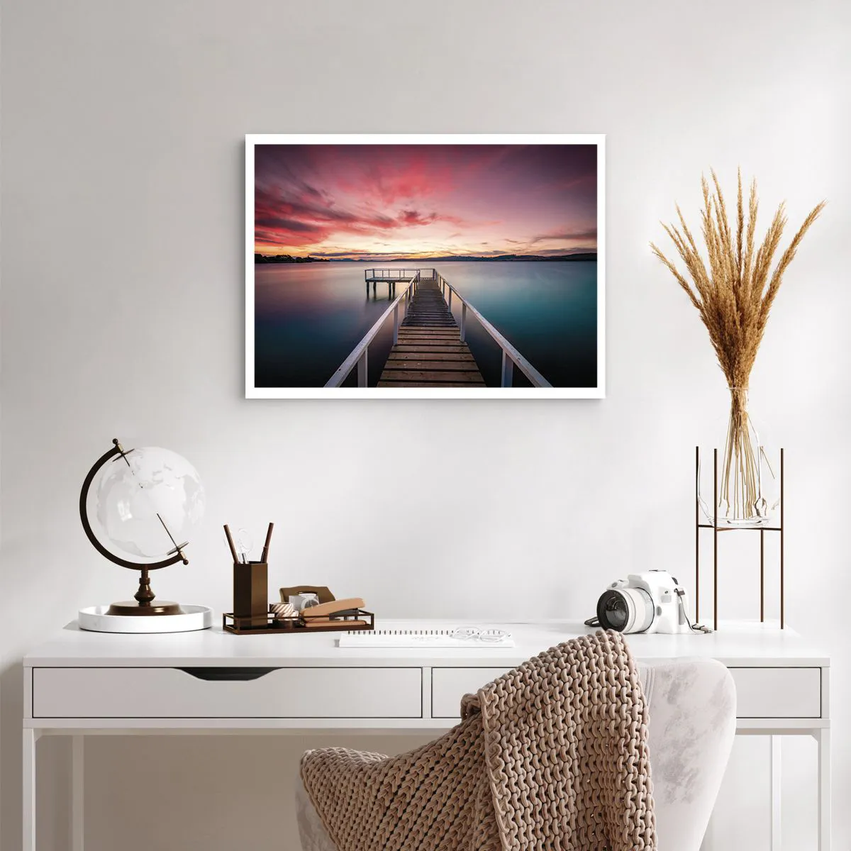 Affiche - Poster - La douce flamme du soir - 70x50 cm