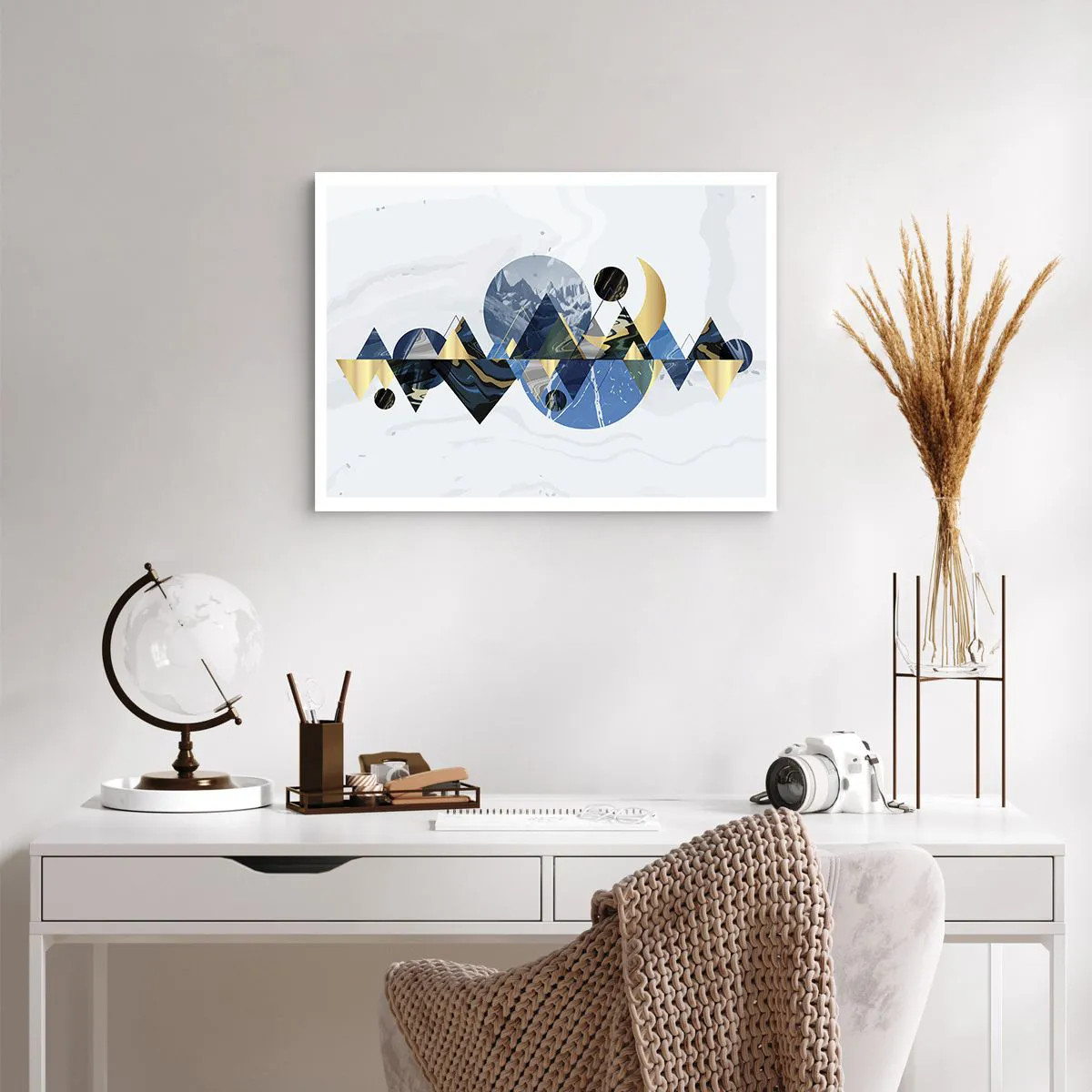 Affisch - Geometriskt landskap - 70x50 cm