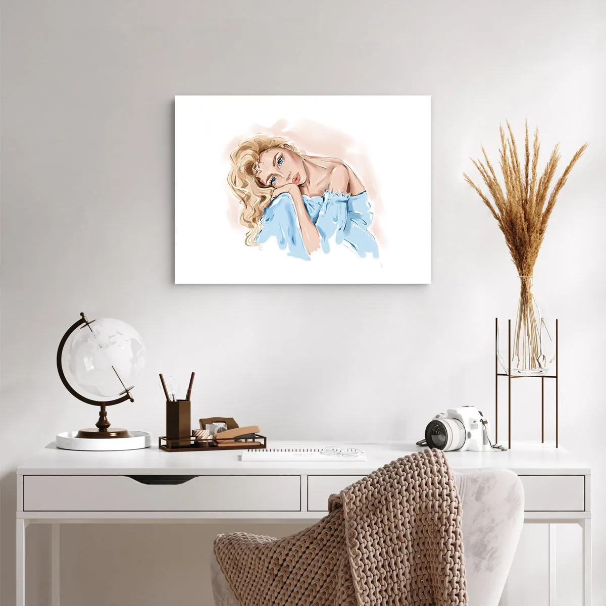 Poster - Scufundată în vis albastru - 70x50 cm