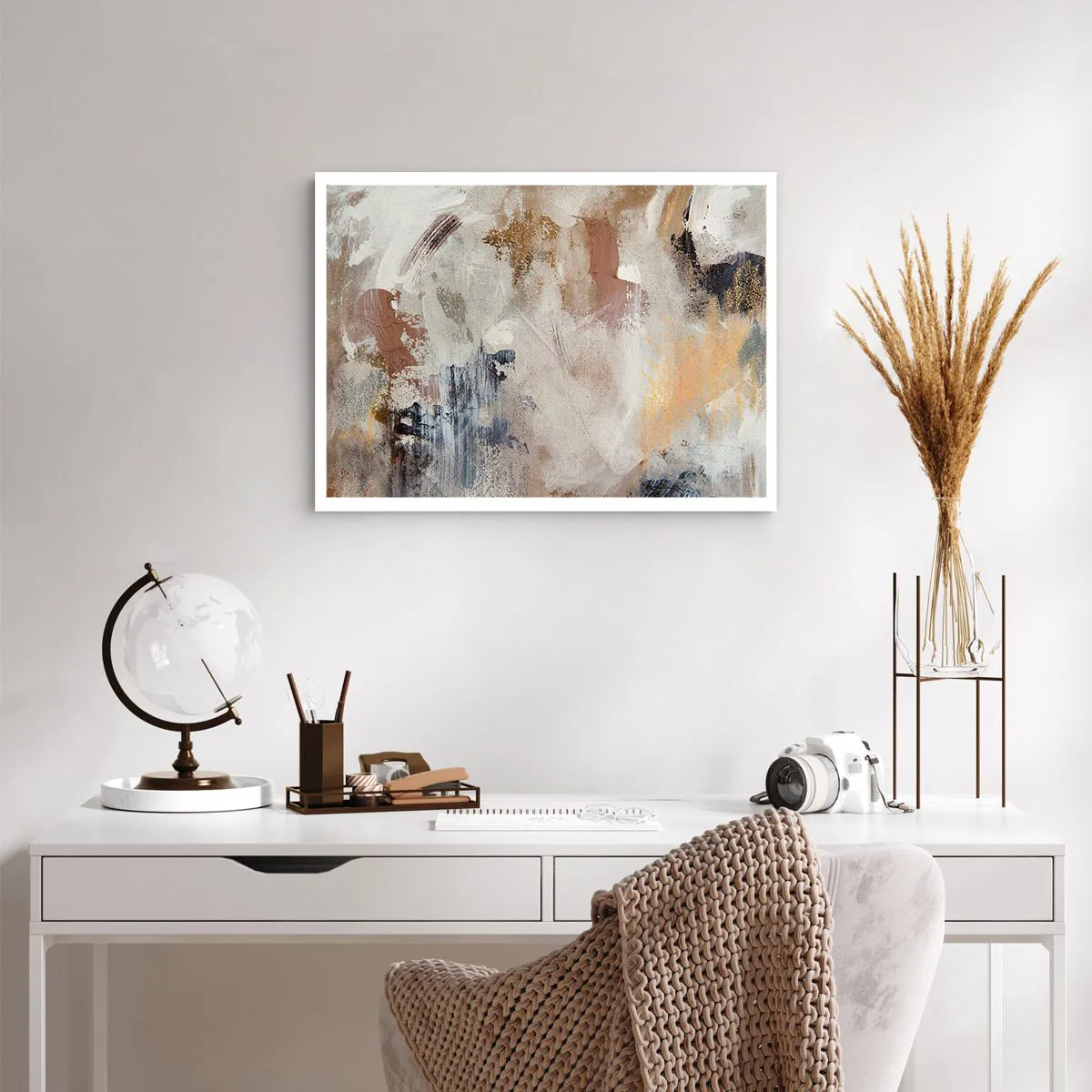 Poster - Mistige abstractie - 70x50 cm