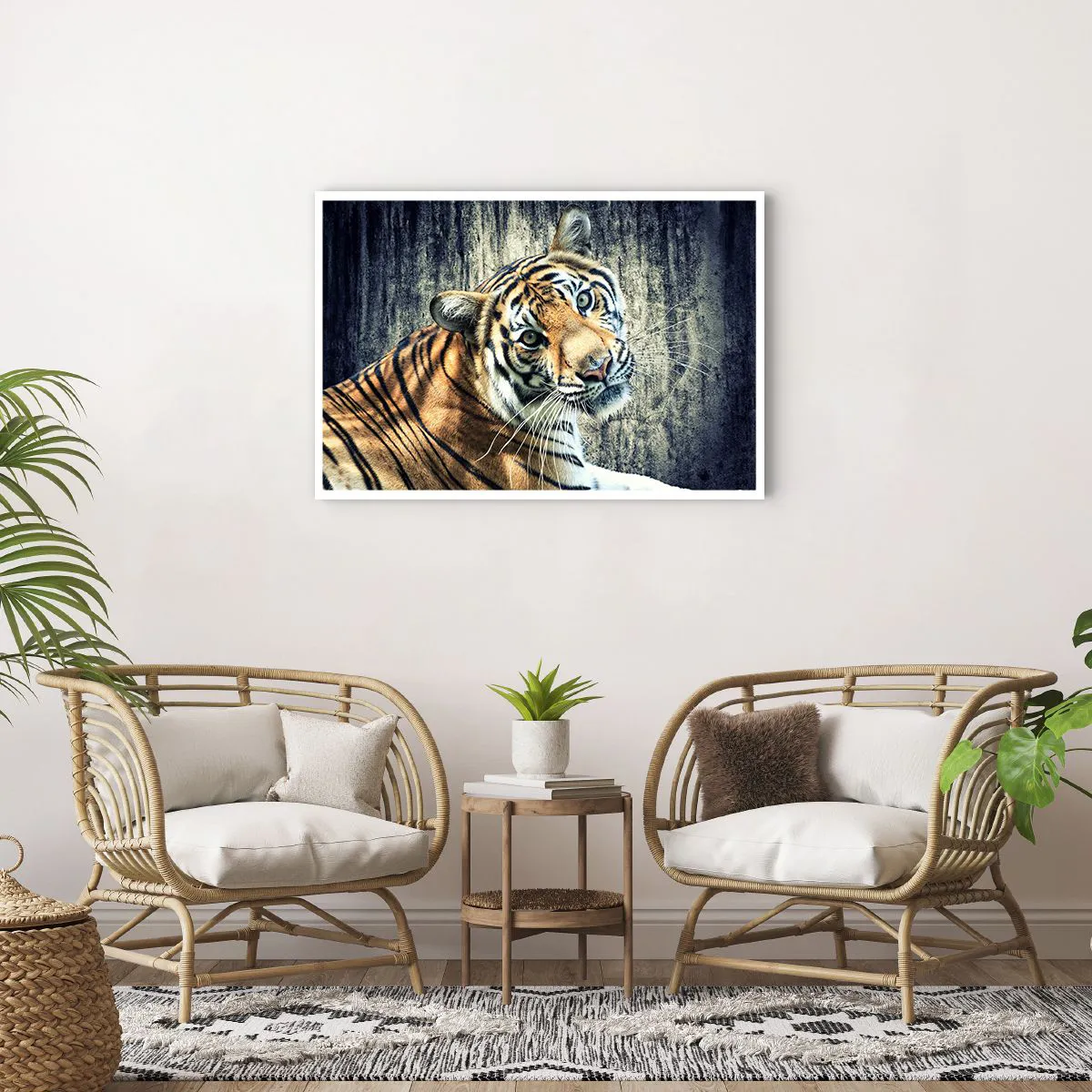 Poster - Portrait in Rays of Light - 91x61 cm