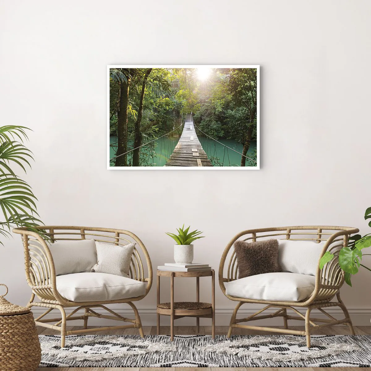 Poszter - Az azúrkék vízen át az azúrkék erdőbe - 91x61 cm