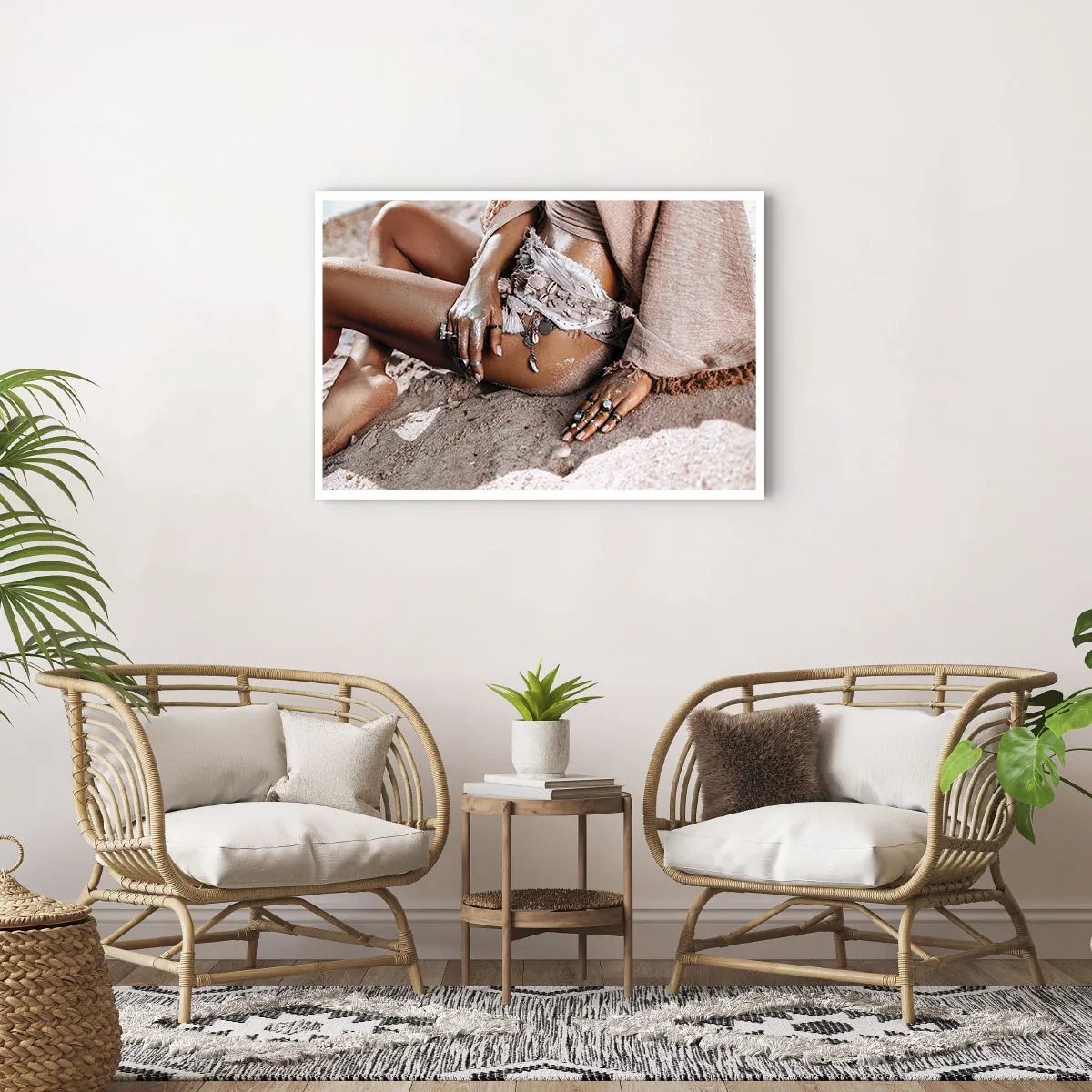 Poster - Door de golven gegooid? - 91x61 cm